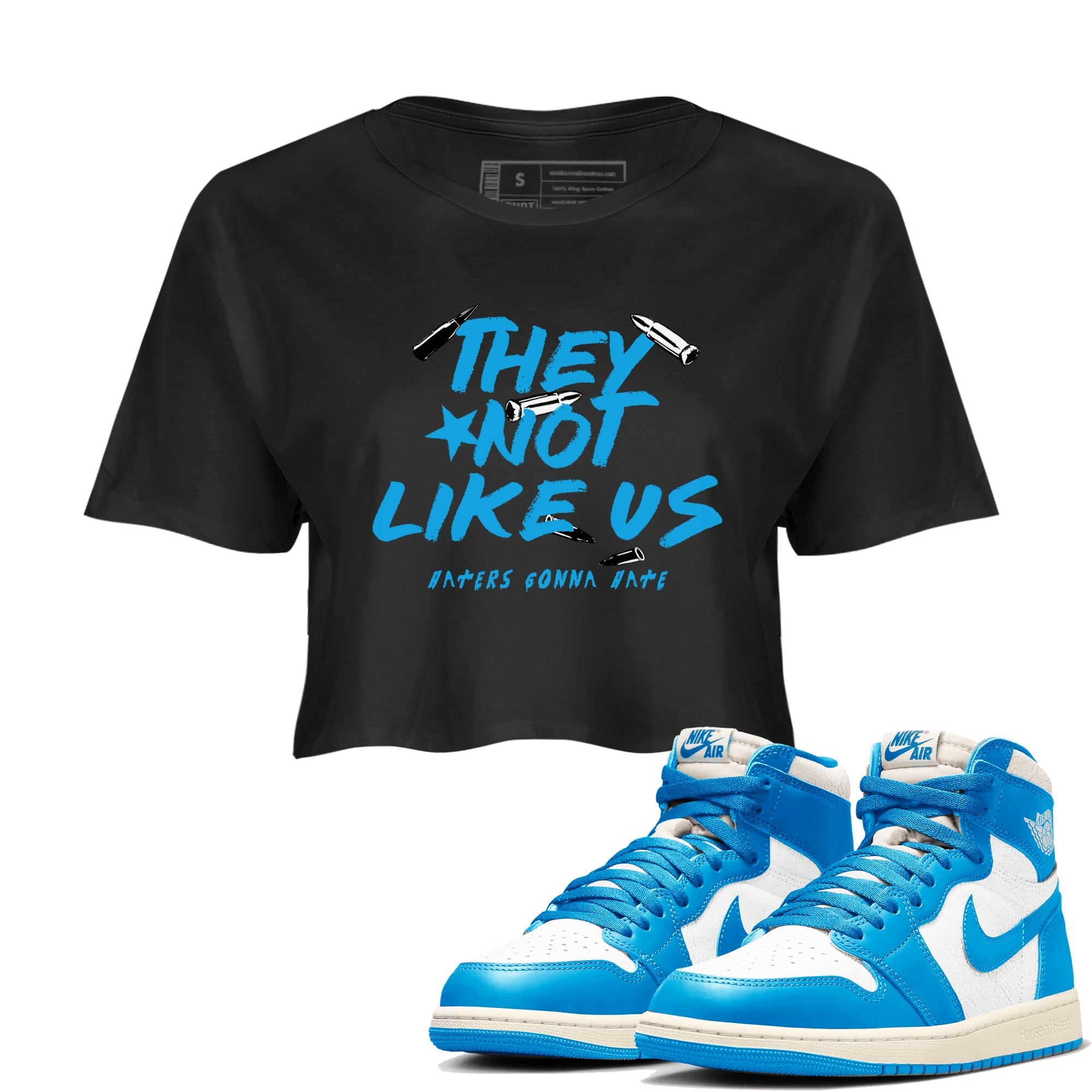 They Not Like Us snkmatch Women's Top - Air Jordan 1 UNC Reimagined