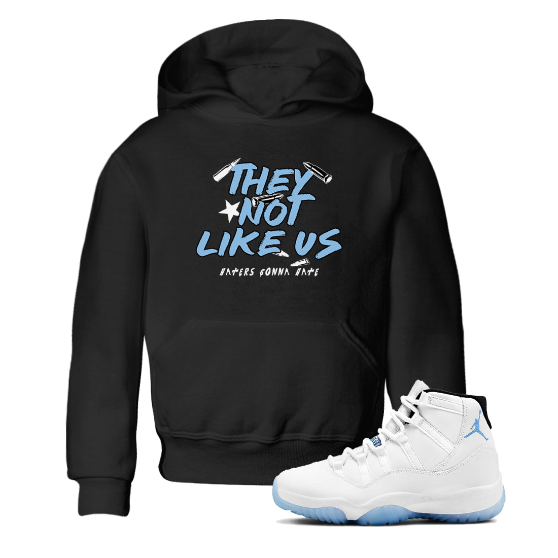 They Not Like Us snkmatch Tees Kids - Air Jordan 11 Legend Blue