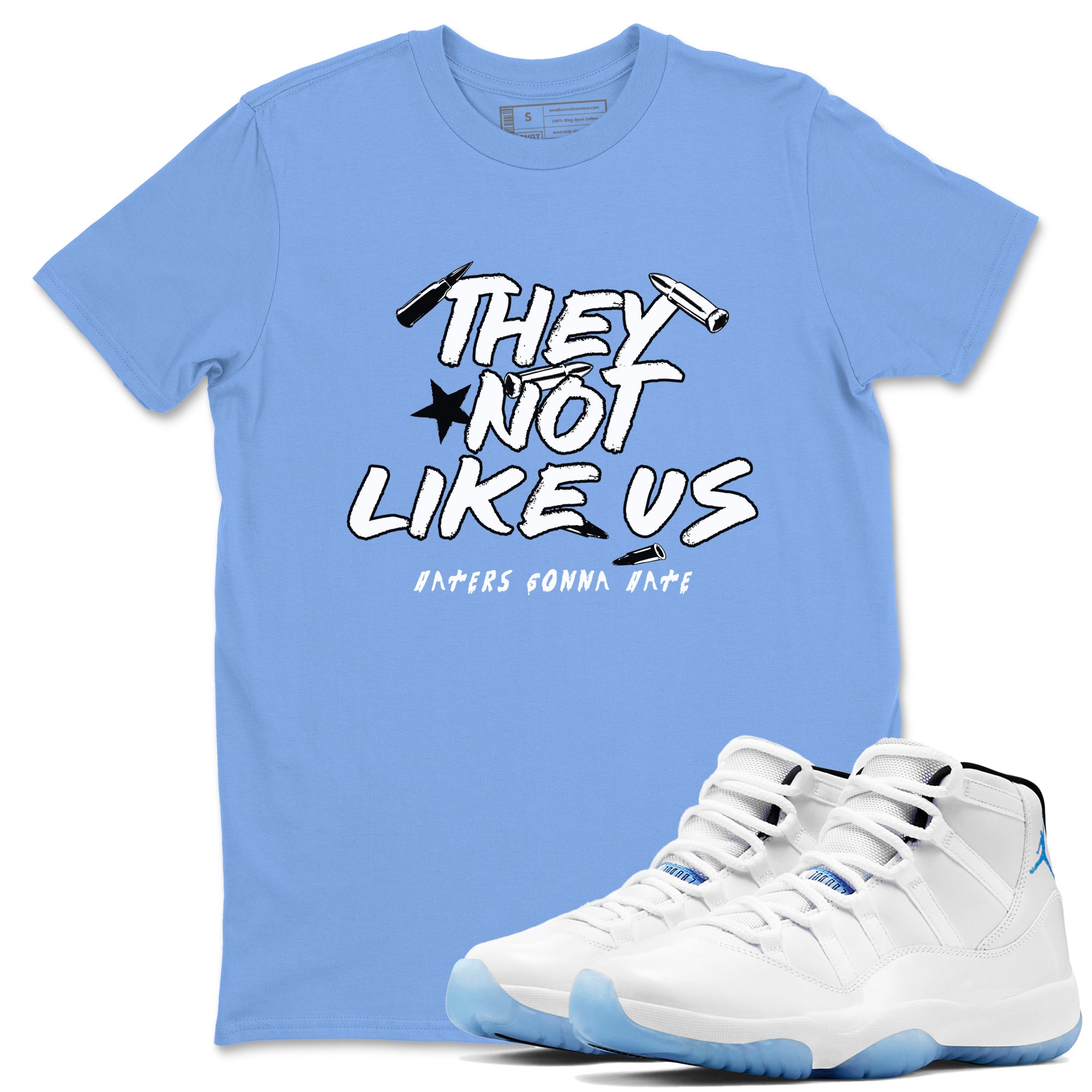 They Not Like Us snkmatch Tees - Air Jordan 11 Legend Blue