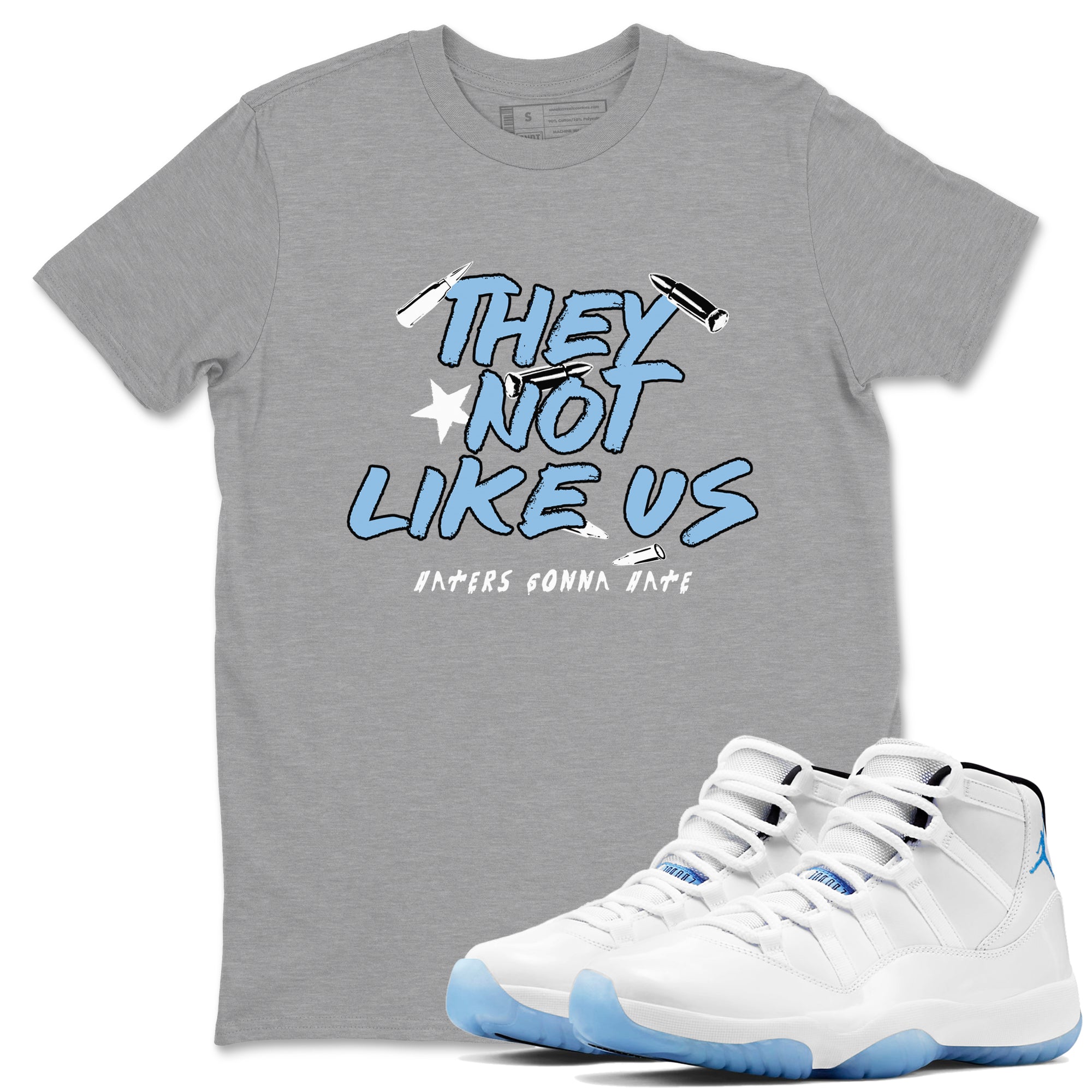 They Not Like Us snkmatch Tees - Air Jordan 11 Legend Blue
