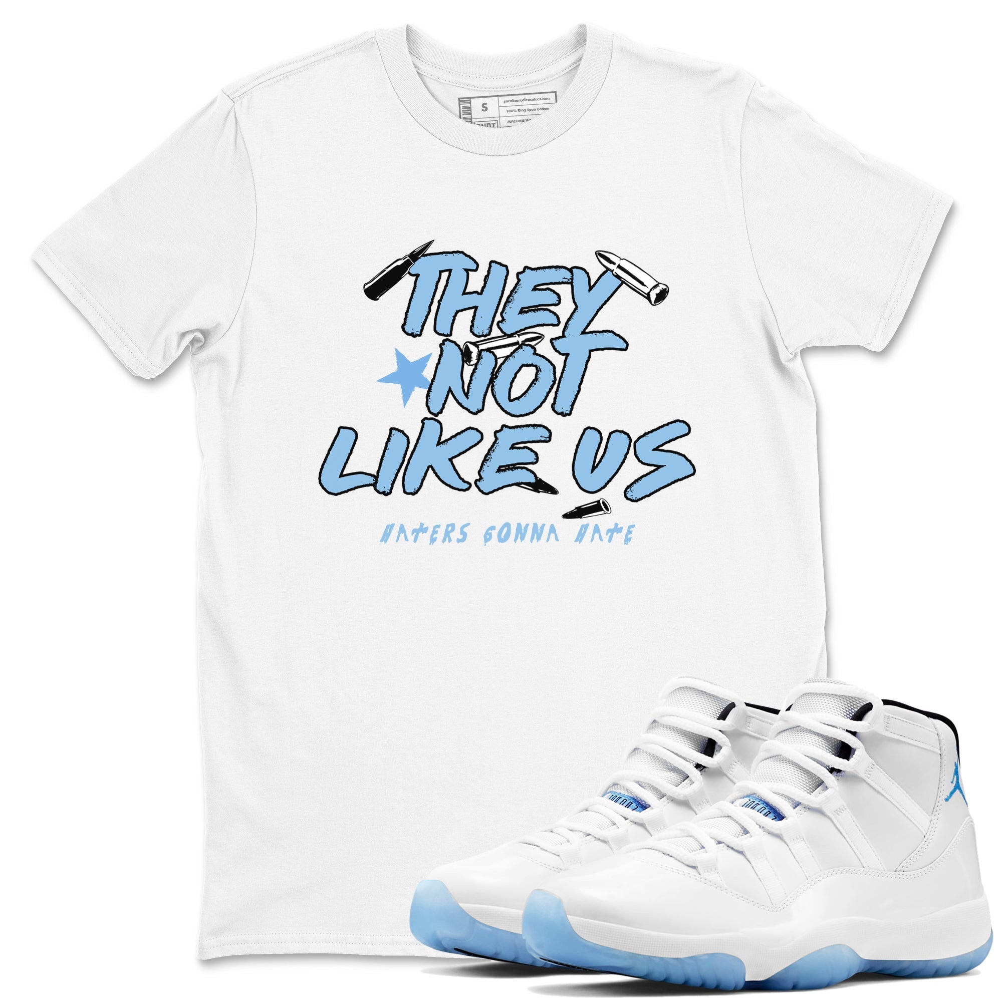 They Not Like Us snkmatch Tees - Air Jordan 11 Legend Blue