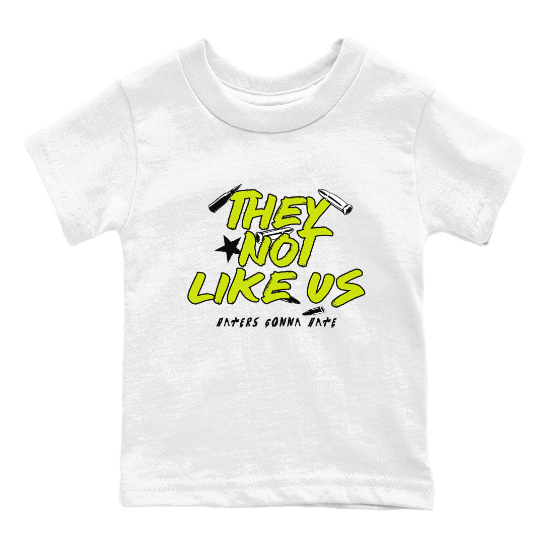 They Not Like Us snkmatch Tees Kids - Air Jordan 13 Bright Cactus