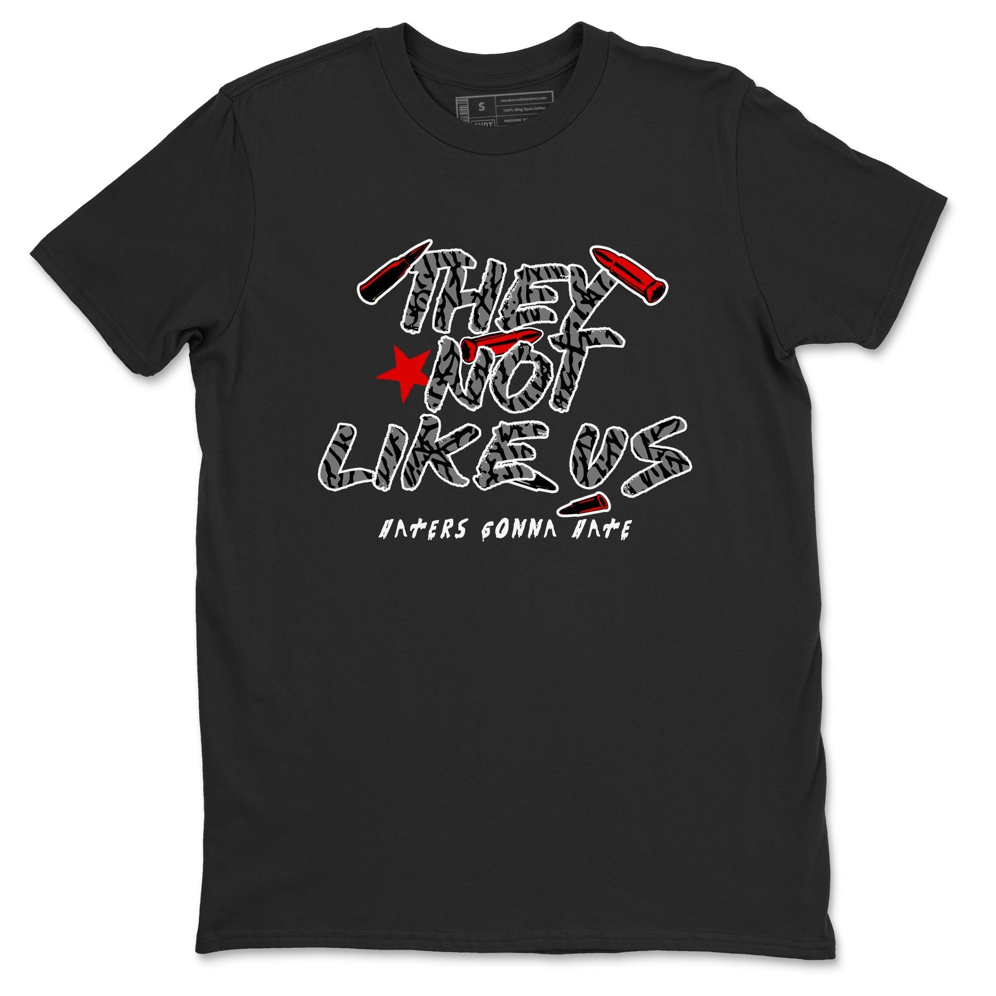 They Not Like Us snkmatch Tees - Air Jordan 3 Black Cement