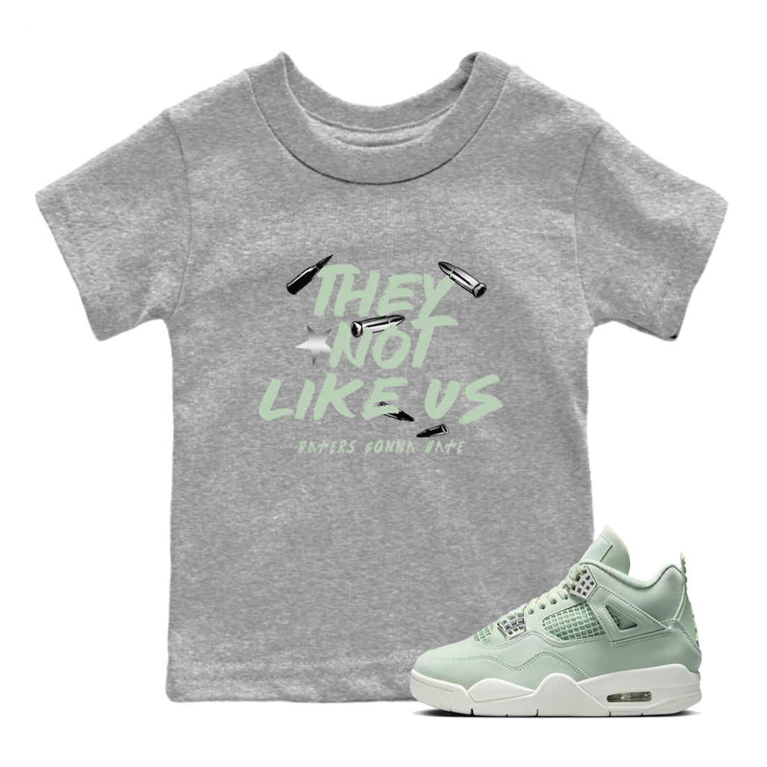 They Not Like Us snkmatch Tees Kids - Air Jordan 4 Abundance