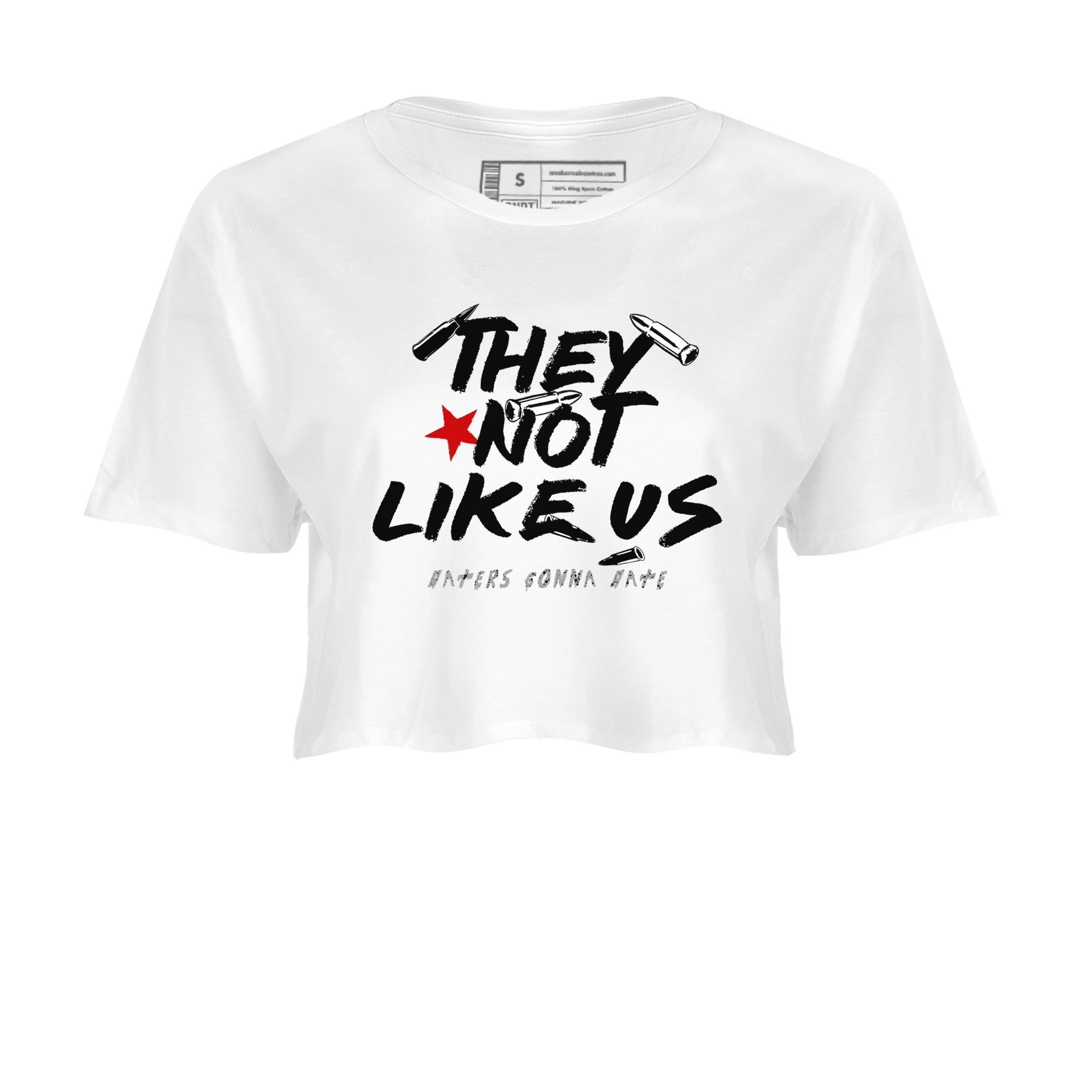 They Not Like Us snkmatch Women's Top - Air Jordan 4 White Cement