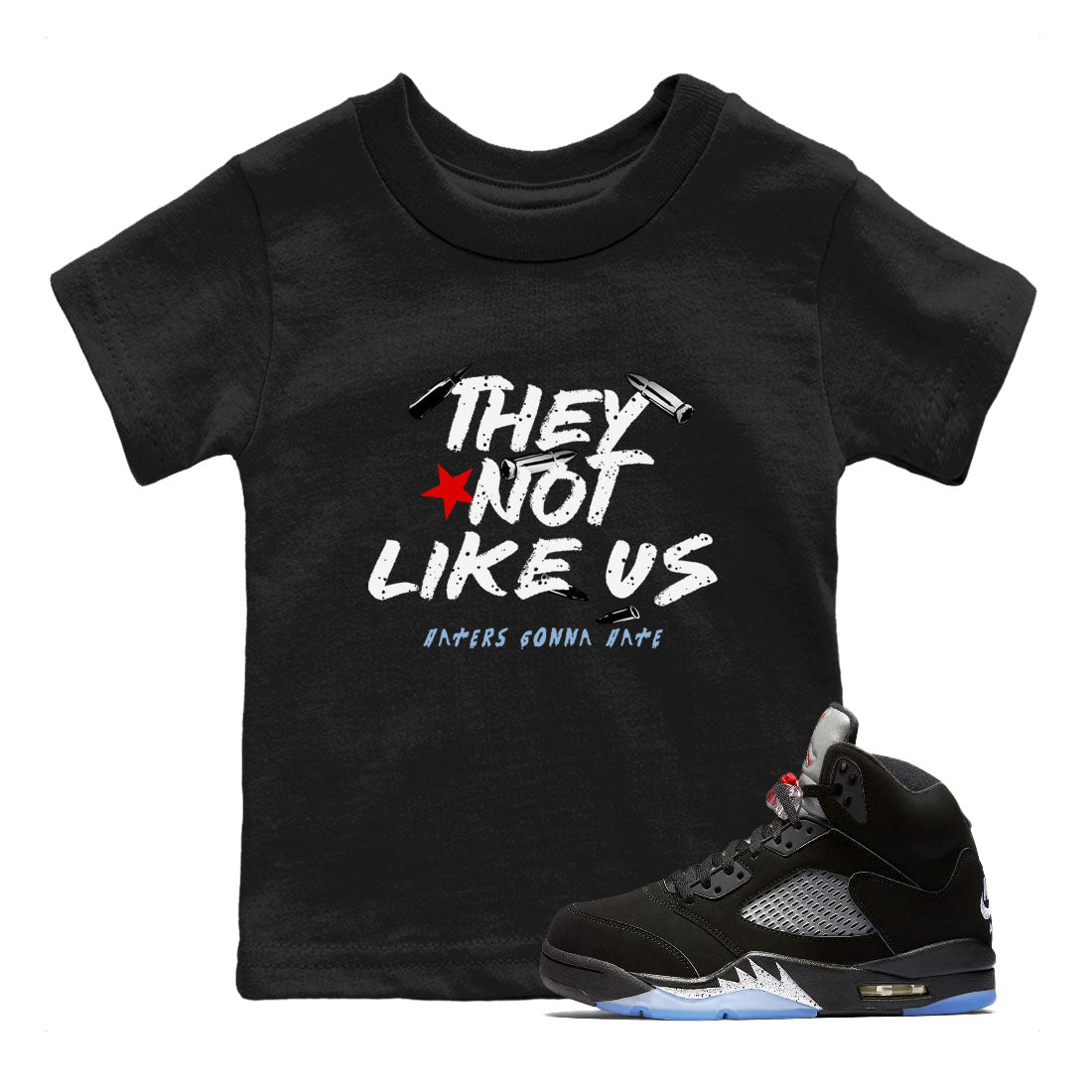 They Not Like Us snkmatch Tees Kids - Air Jordan 5 Reimagined