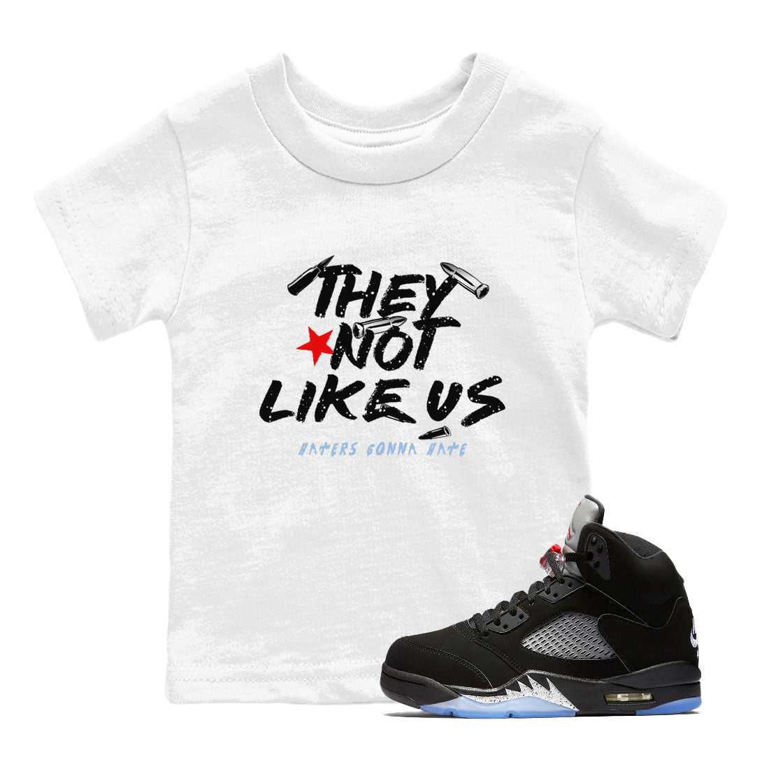 They Not Like Us snkmatch Tees Kids - Air Jordan 5 Reimagined