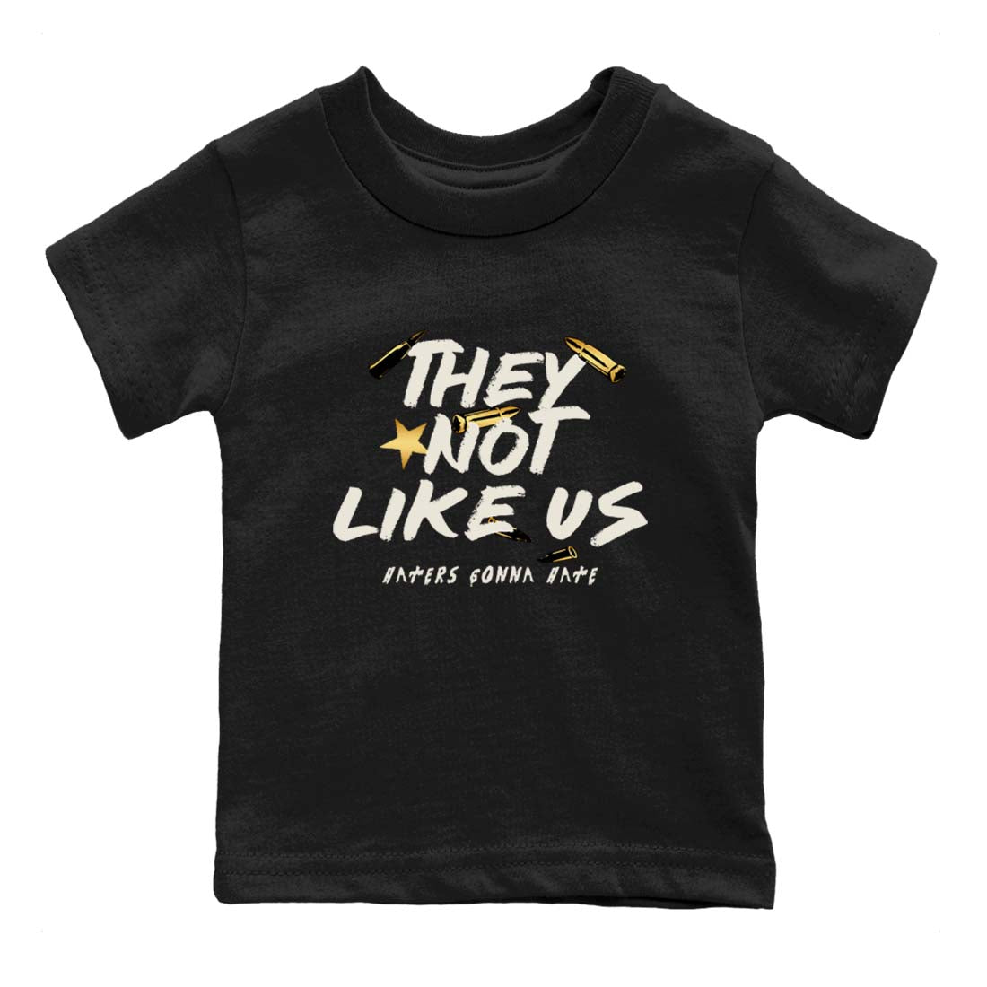 They Not Like Us snkmatch Tees Kids - Air Jordan 5 Golden Ticket
