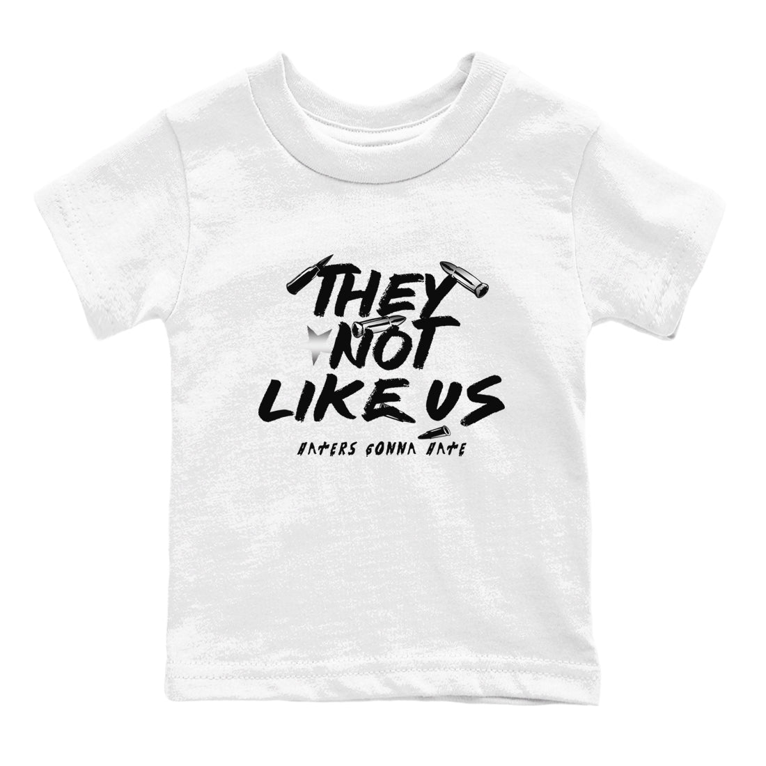 They Not Like Us snkmatch Tees Kids - Air Jordan 5 White Black