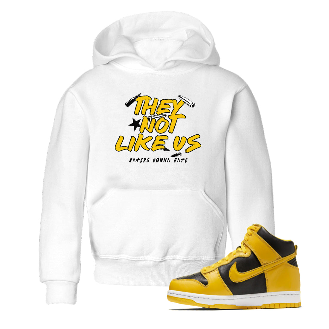 They Not Like Us snkmatch Tees Kids - Dunk High Pollen