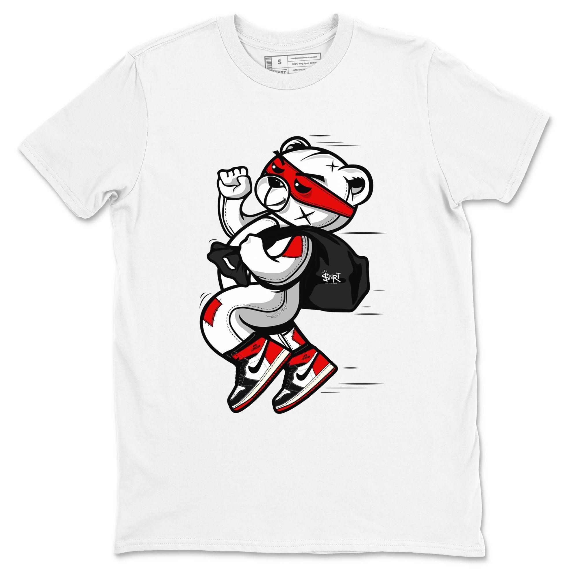 Thief Bear snkmatch Tees - Air Jordan 1 Black Toe Reimagined
