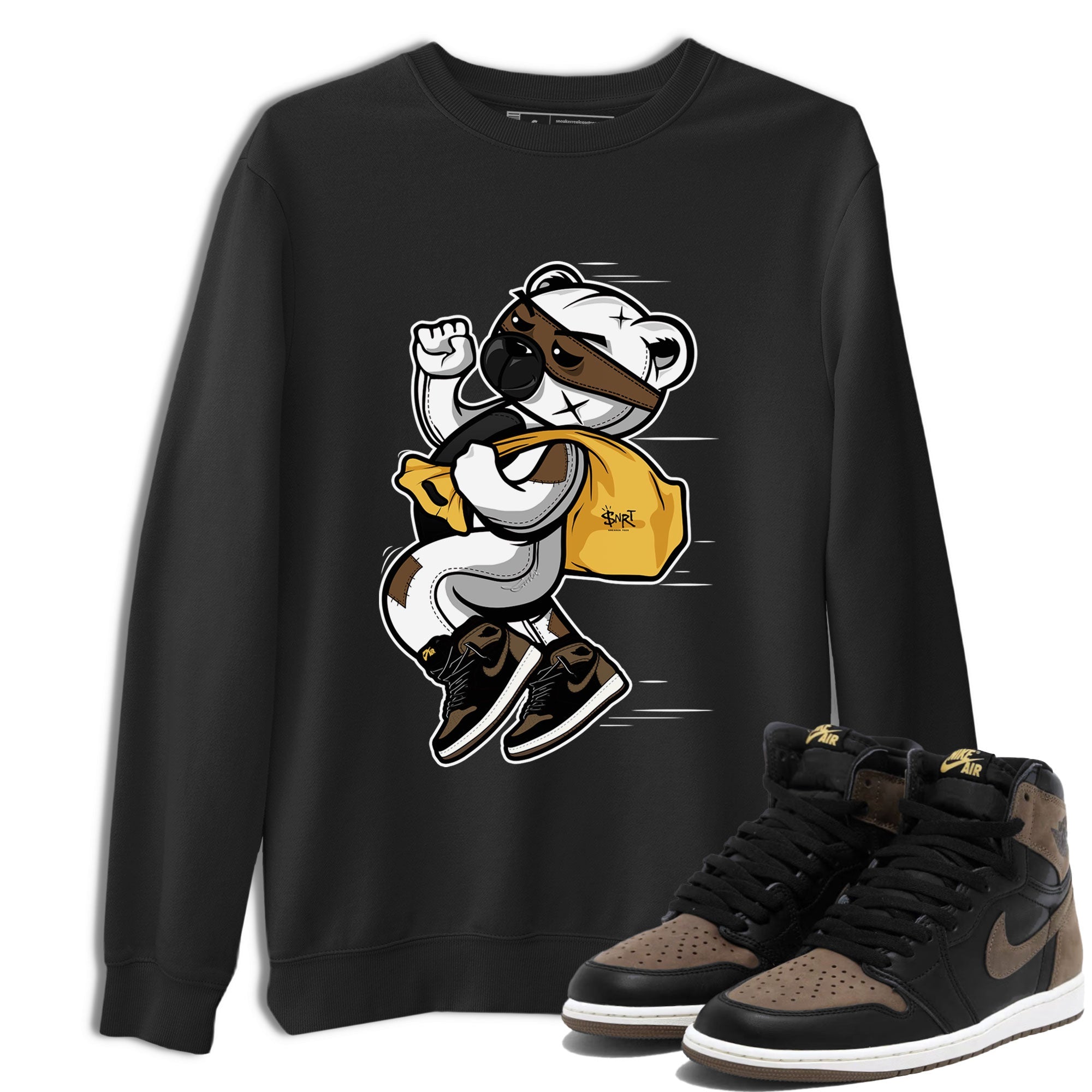 Thief Bear snkmatch Tee - Air Jordan 1 Palomino