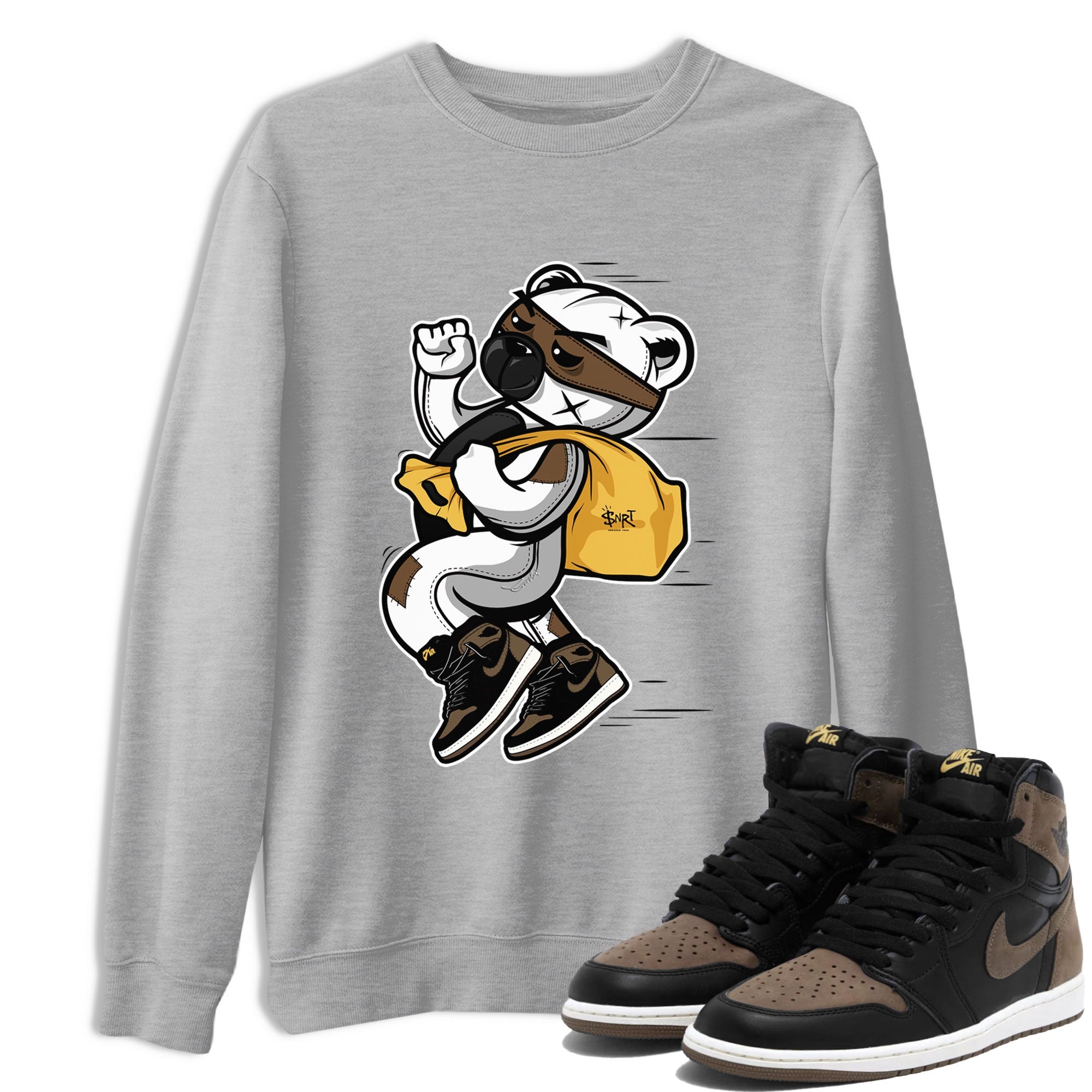 Thief Bear snkmatch Tee - Air Jordan 1 Palomino