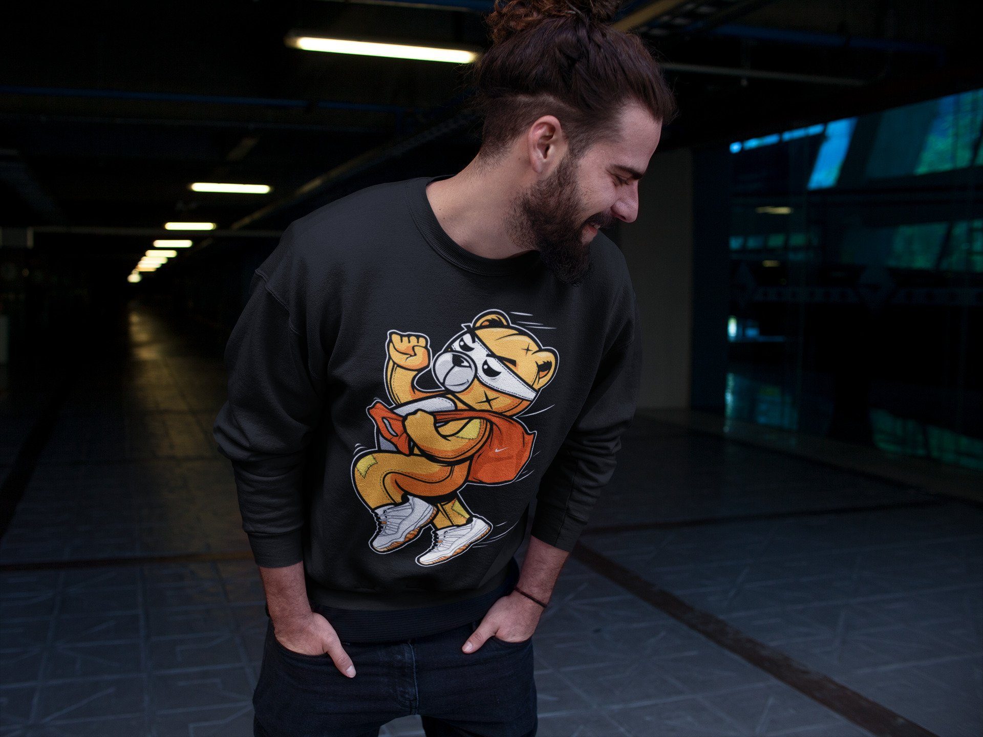 Thief Bear Unisex Tops - Air Jordan 11 Citrus