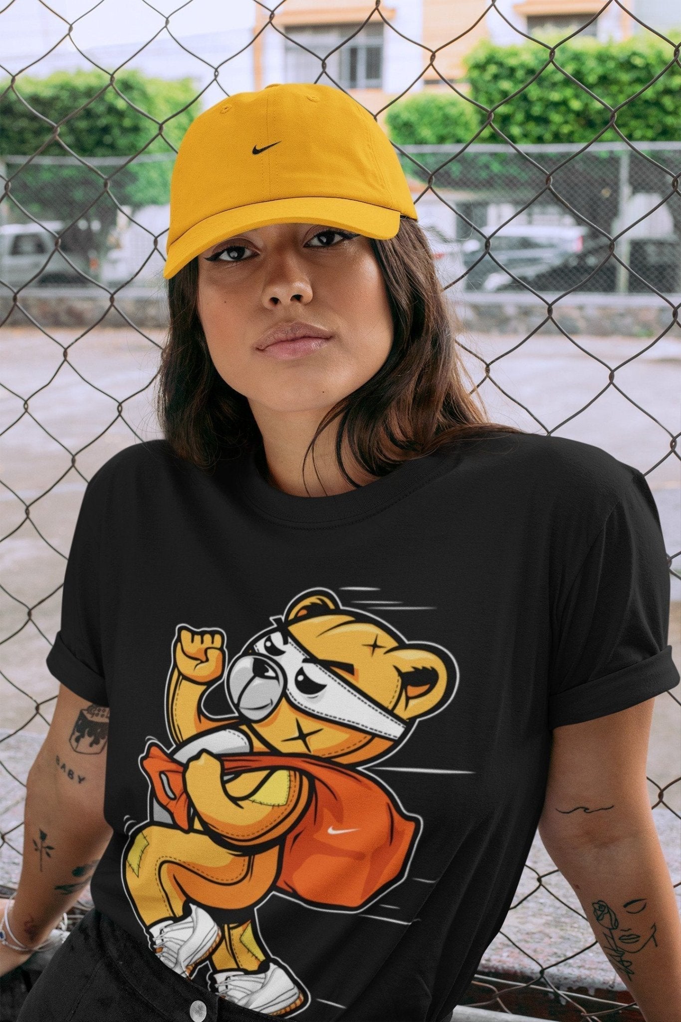 Thief Bear Unisex Tops - Air Jordan 11 Citrus