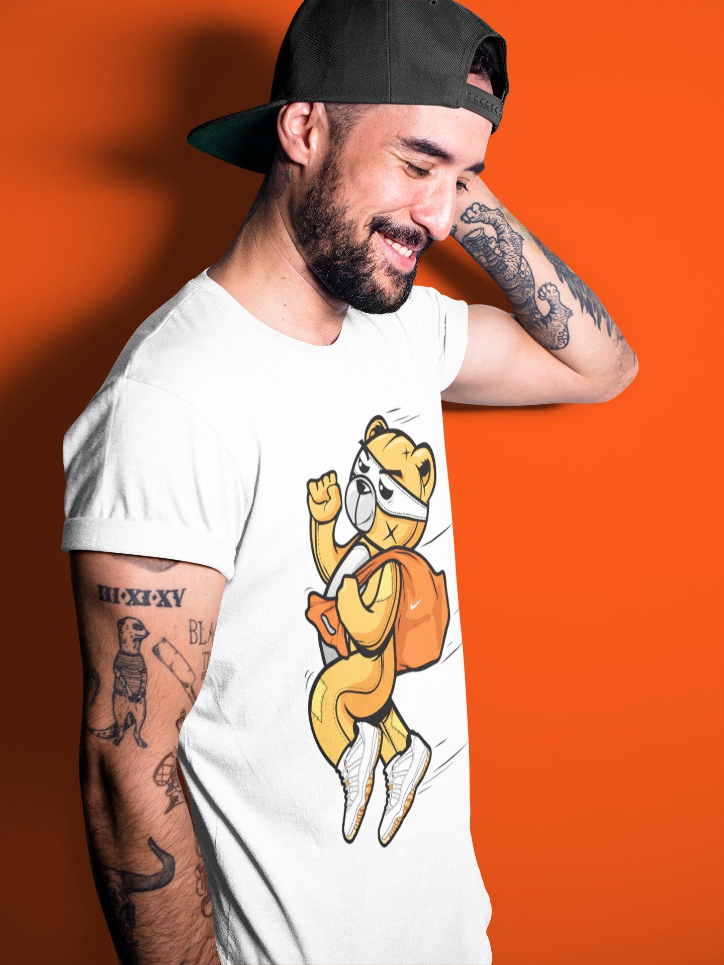Thief Bear Unisex Tops - Air Jordan 11 Citrus