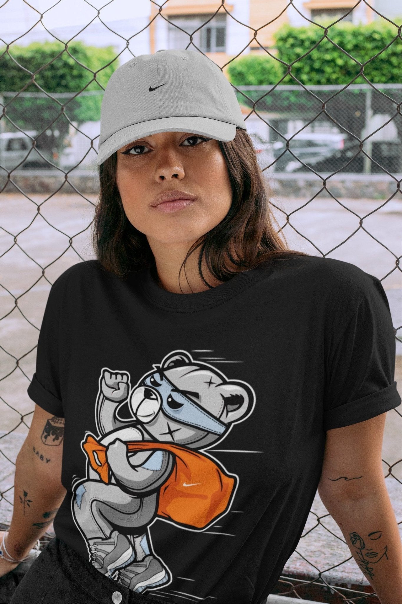 Thief Bear Unisex Tops - Air Jordan 11 Cool Grey