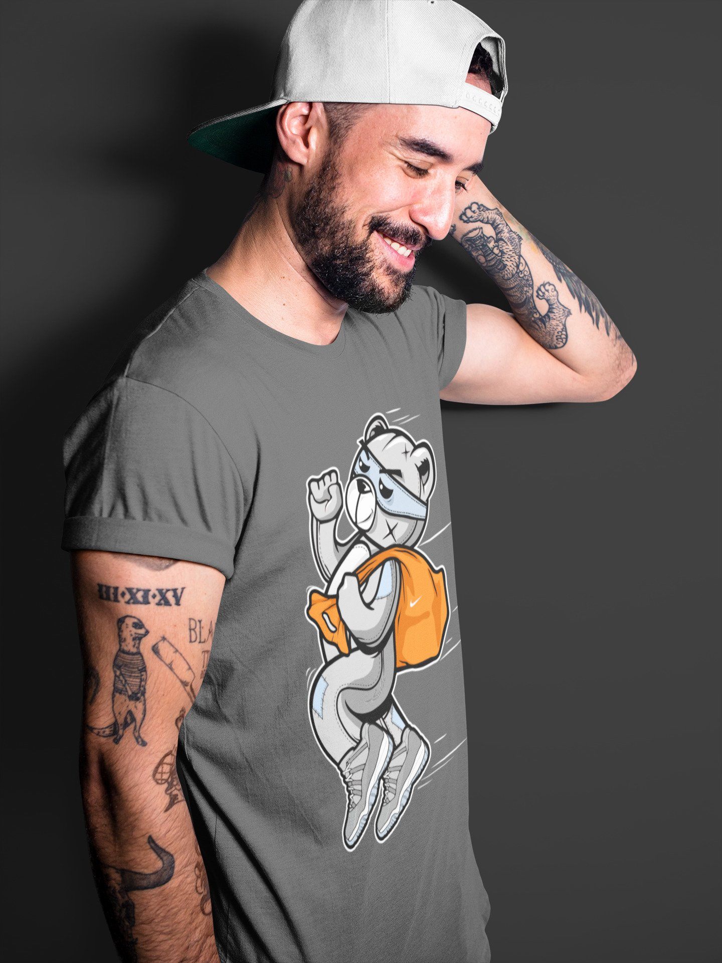 Thief Bear Unisex Tops - Air Jordan 11 Cool Grey