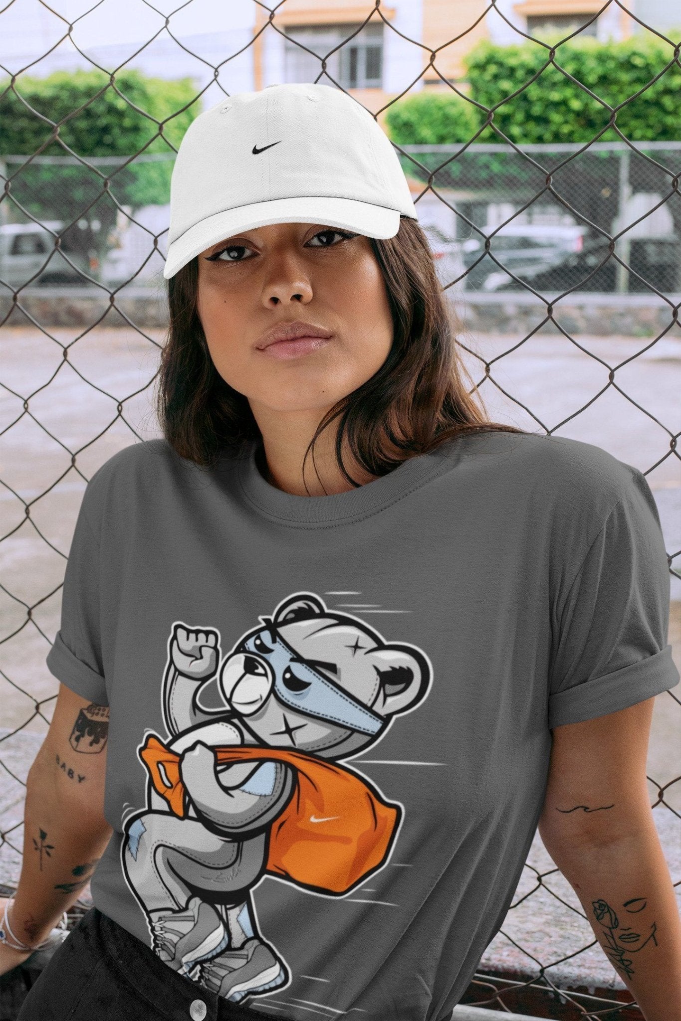 Thief Bear Unisex Tops - Air Jordan 11 Cool Grey