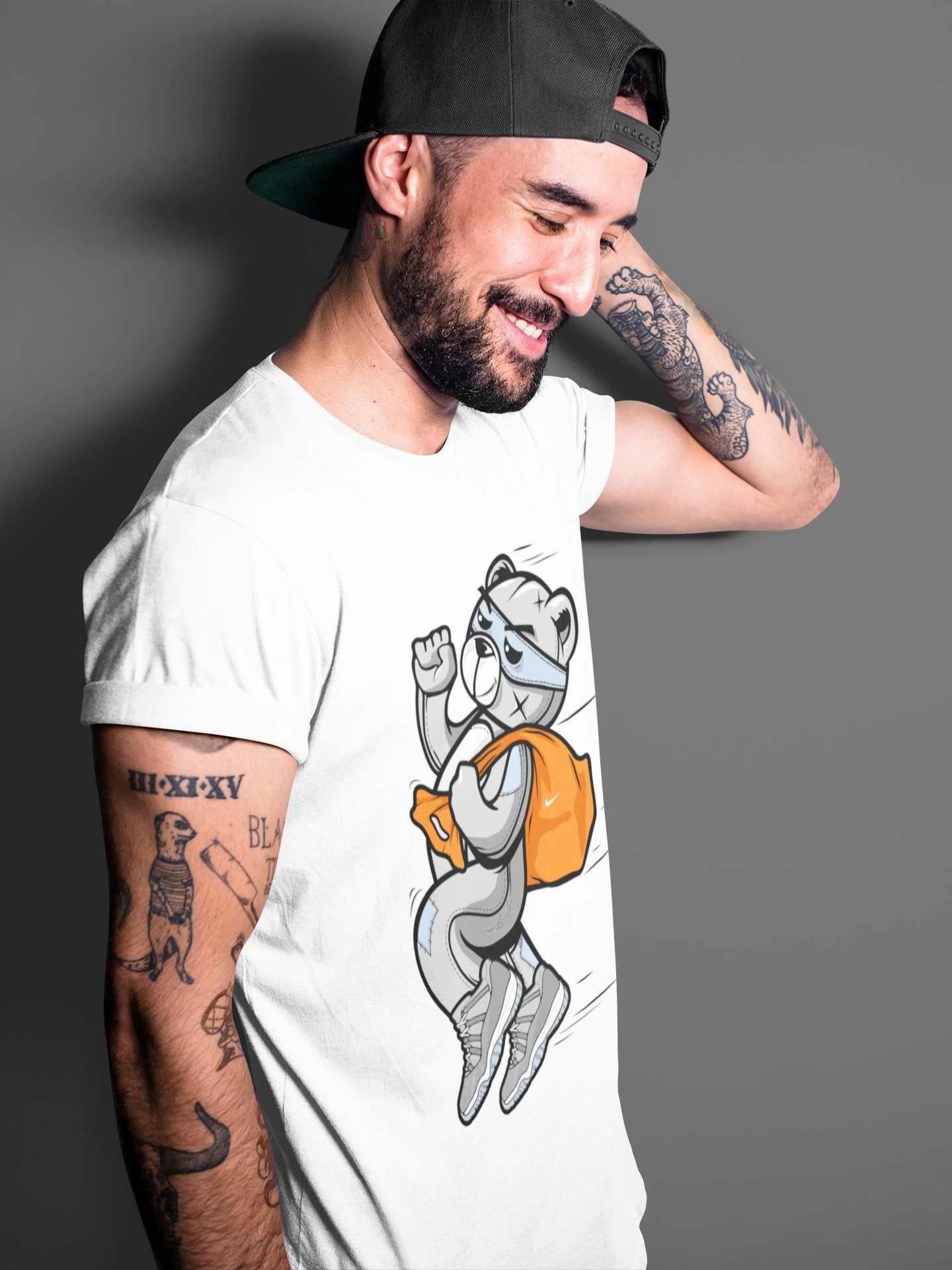 Thief Bear Unisex Tops - Air Jordan 11 Cool Grey