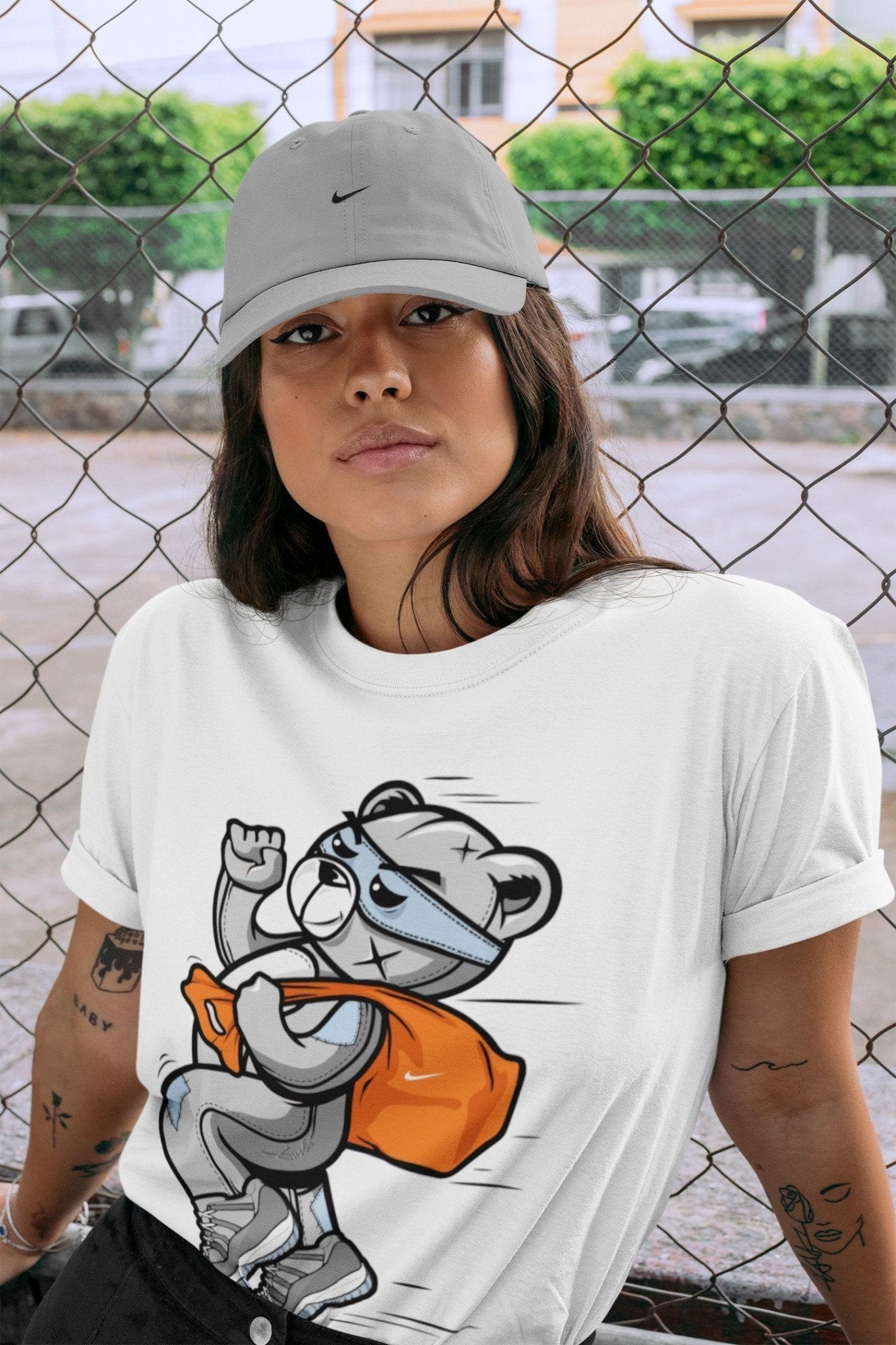 Thief Bear Unisex Tops - Air Jordan 11 Cool Grey