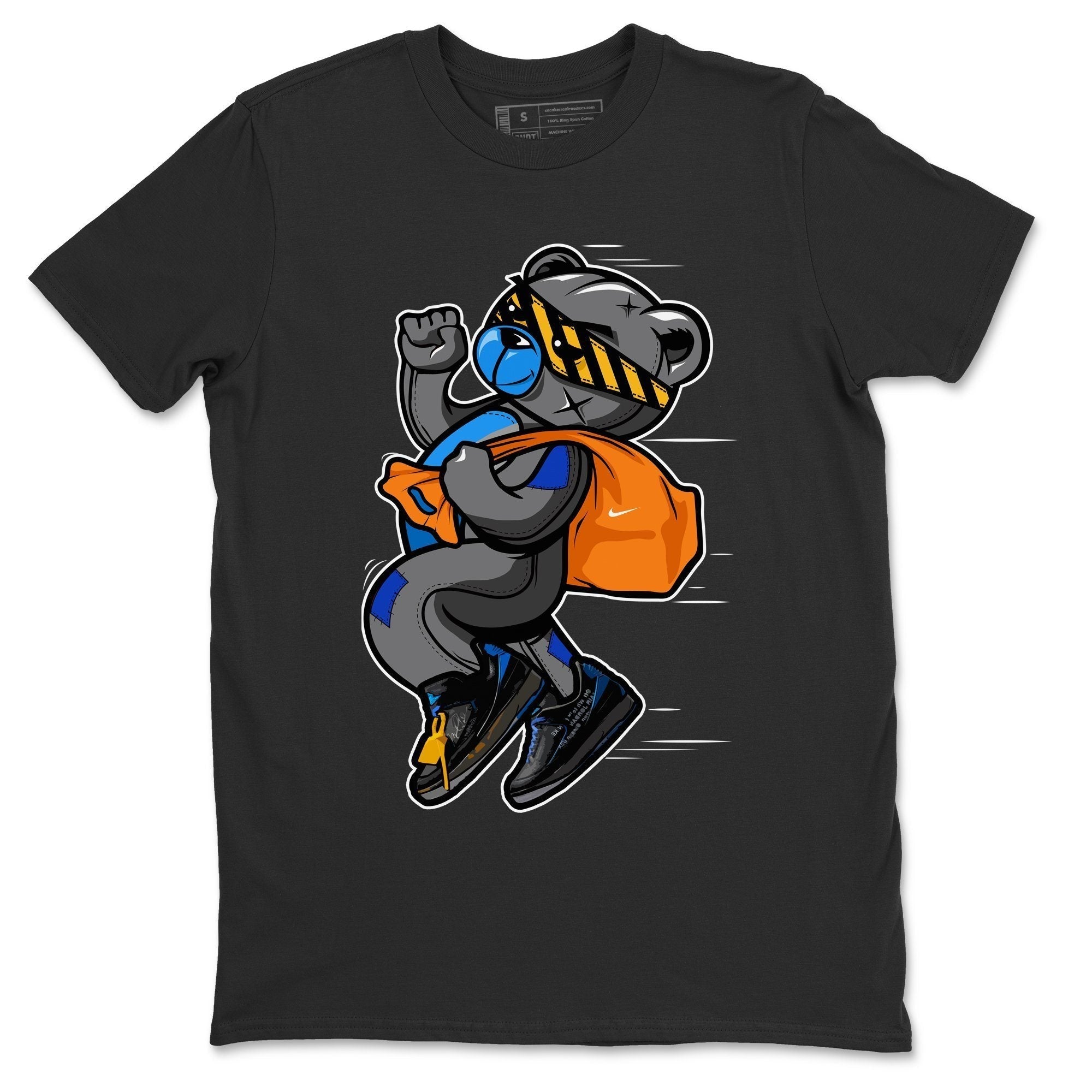 Thief Bear Unisex Tops - Air Jordan 2 OFF-WHITE Black Blue