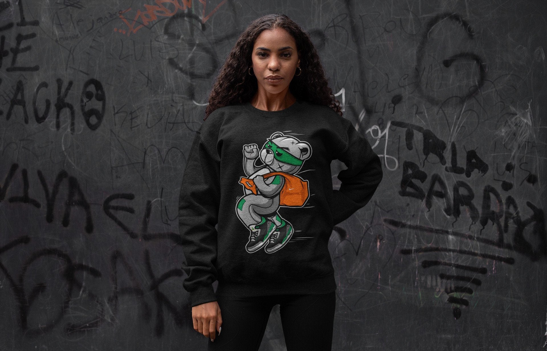 Thief Bear Unisex Tops - Air Jordan 3 Pine Green