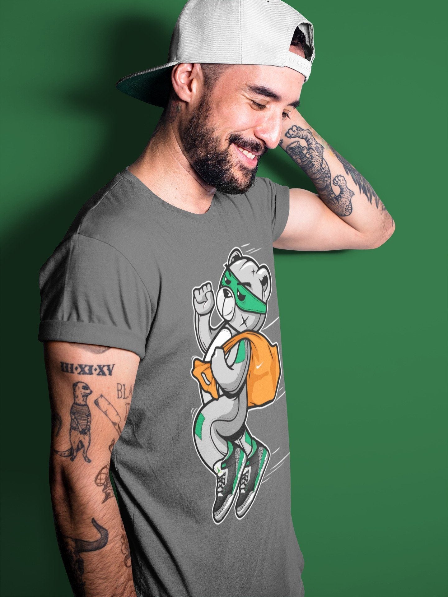 Thief Bear Unisex Tops - Air Jordan 3 Pine Green