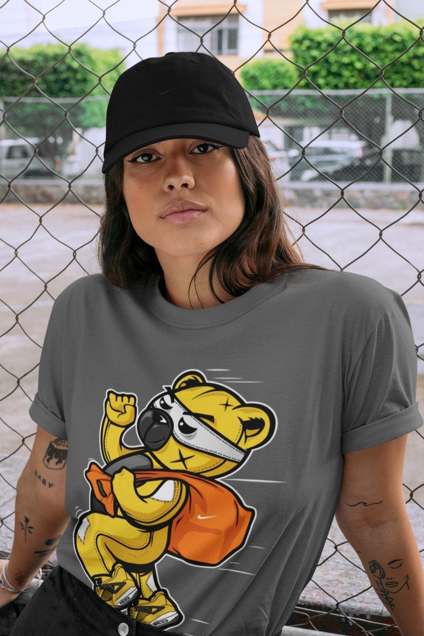 Thief Bear Unisex Tops - Air Jordan 4 Lightning