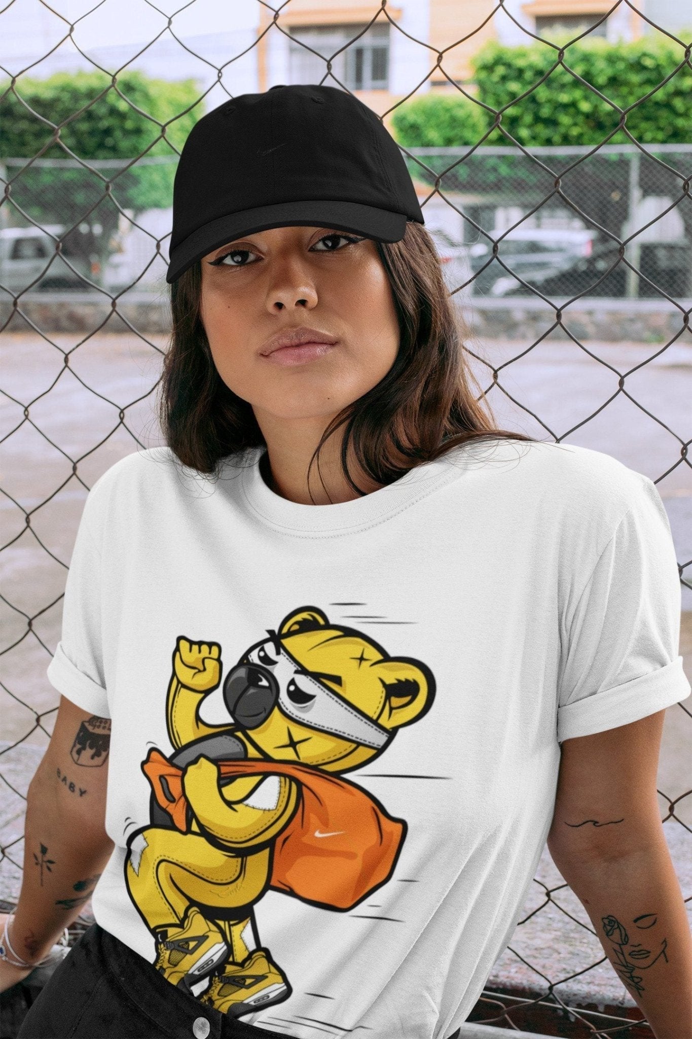 Thief Bear Unisex Tops - Air Jordan 4 Lightning