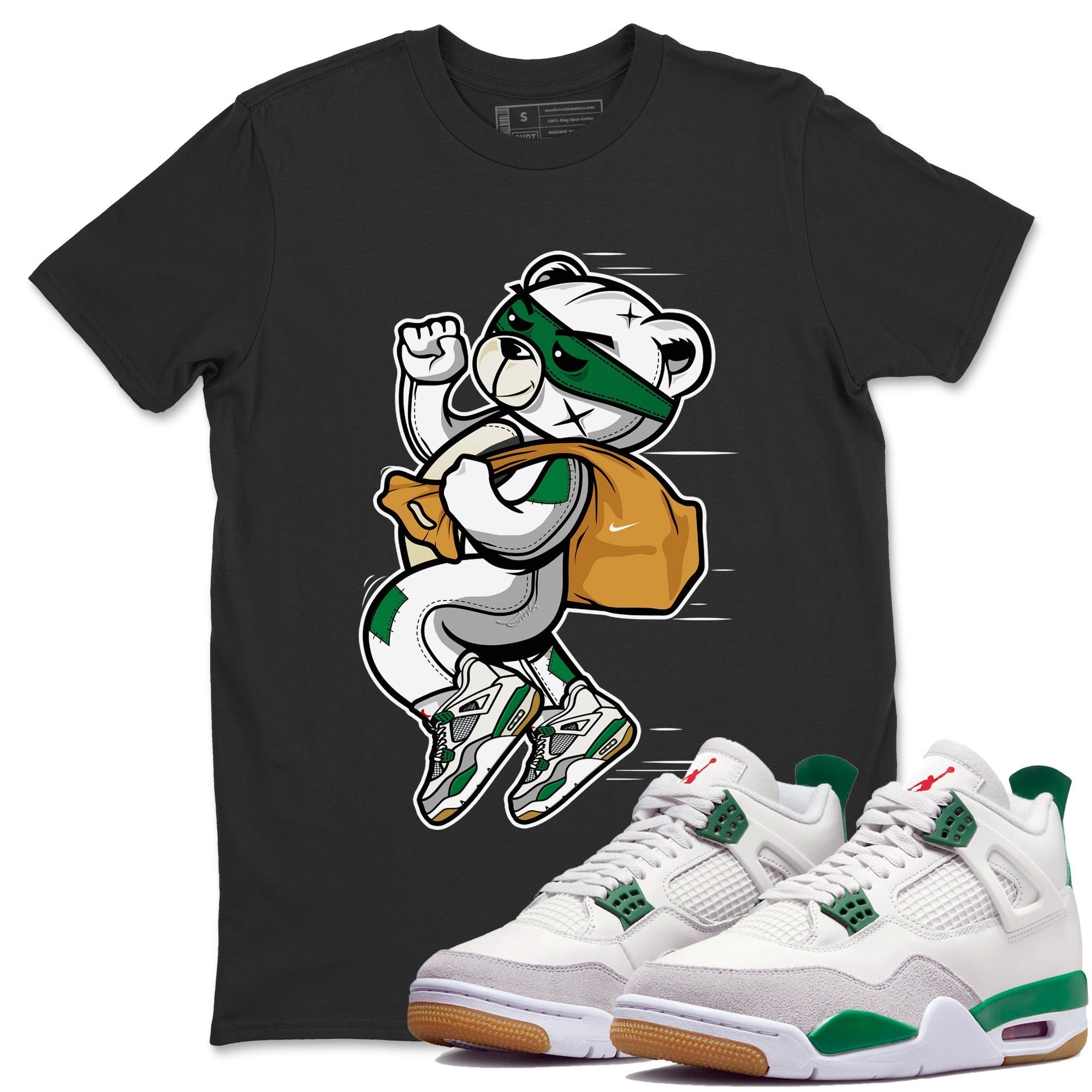 Thief Bear Unisex Tops - Air Jordan 4 Pine Green SB
