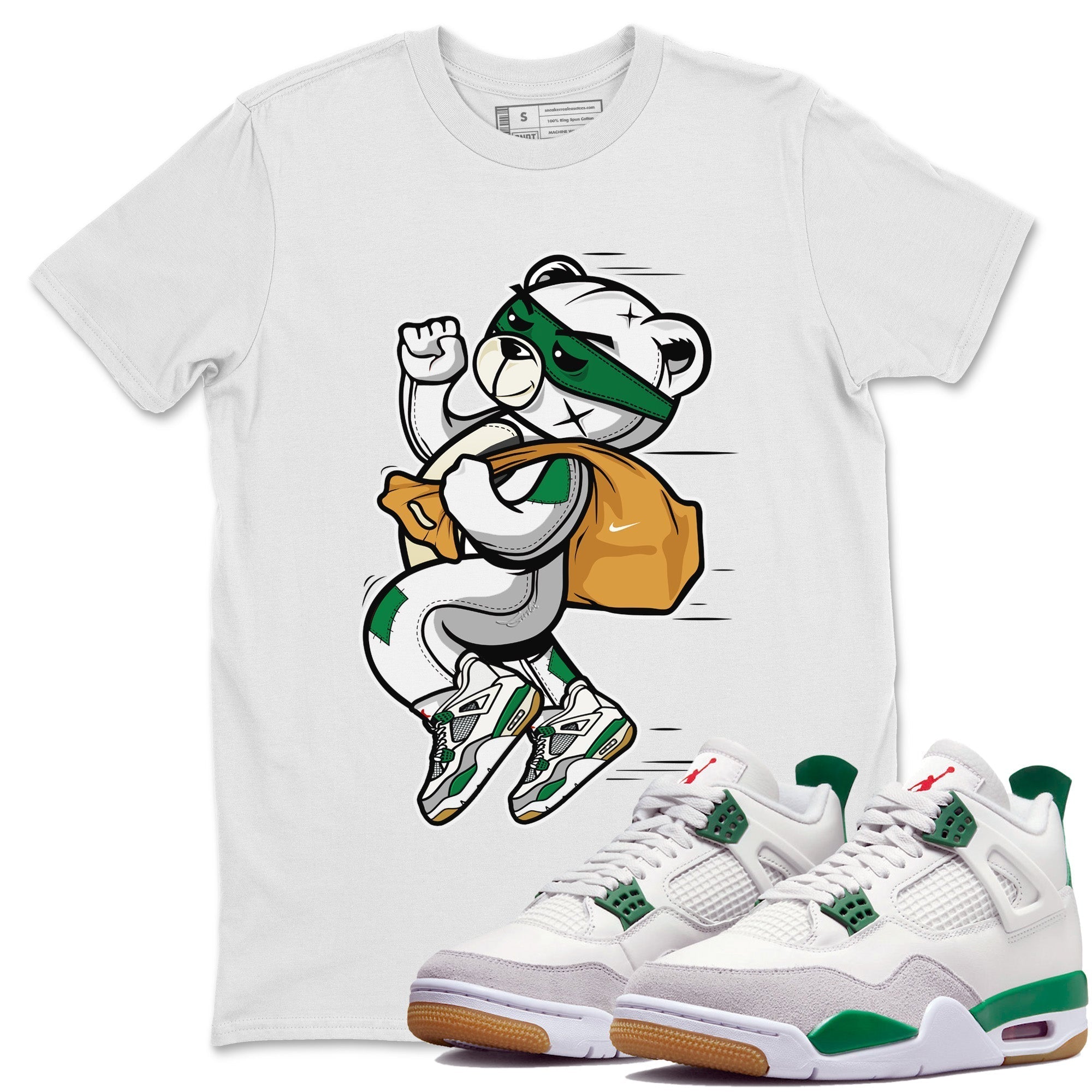 Thief Bear Unisex Tops - Air Jordan 4 Pine Green SB