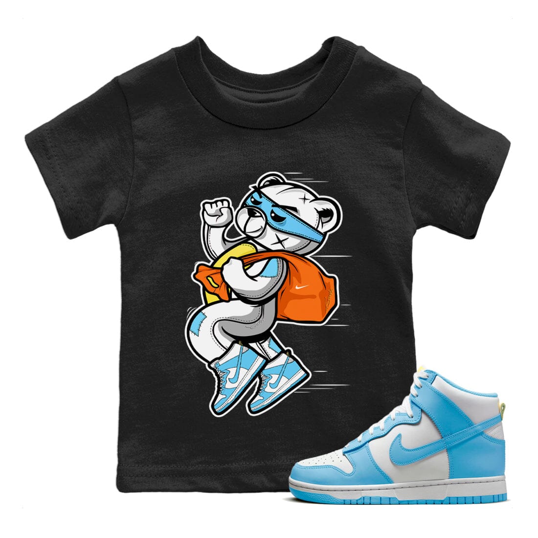 Thief Bear Kids Tops - Dunk Blue Chill