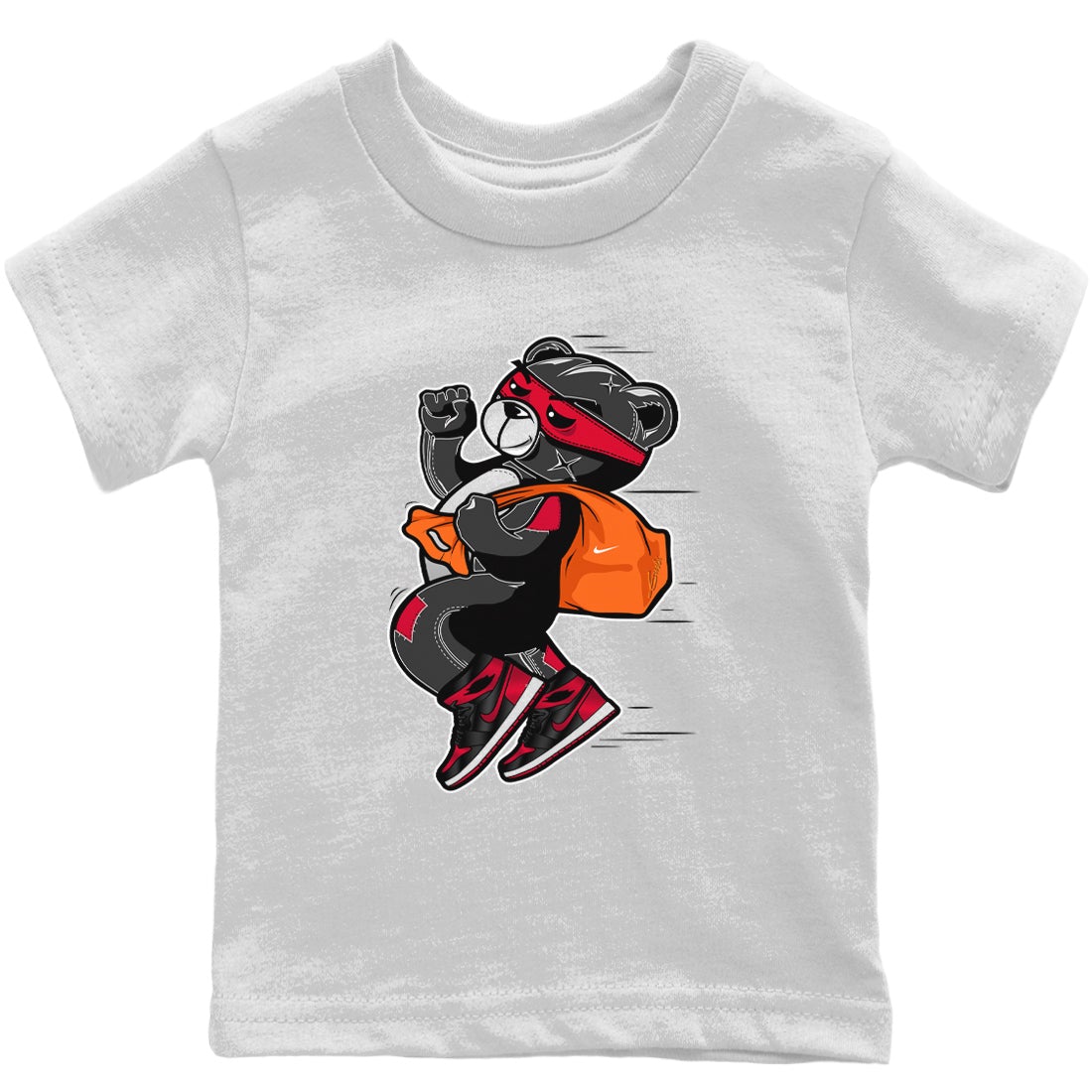 Thief Bear Kids Tops - Air Jordan 1 Bred Patent
