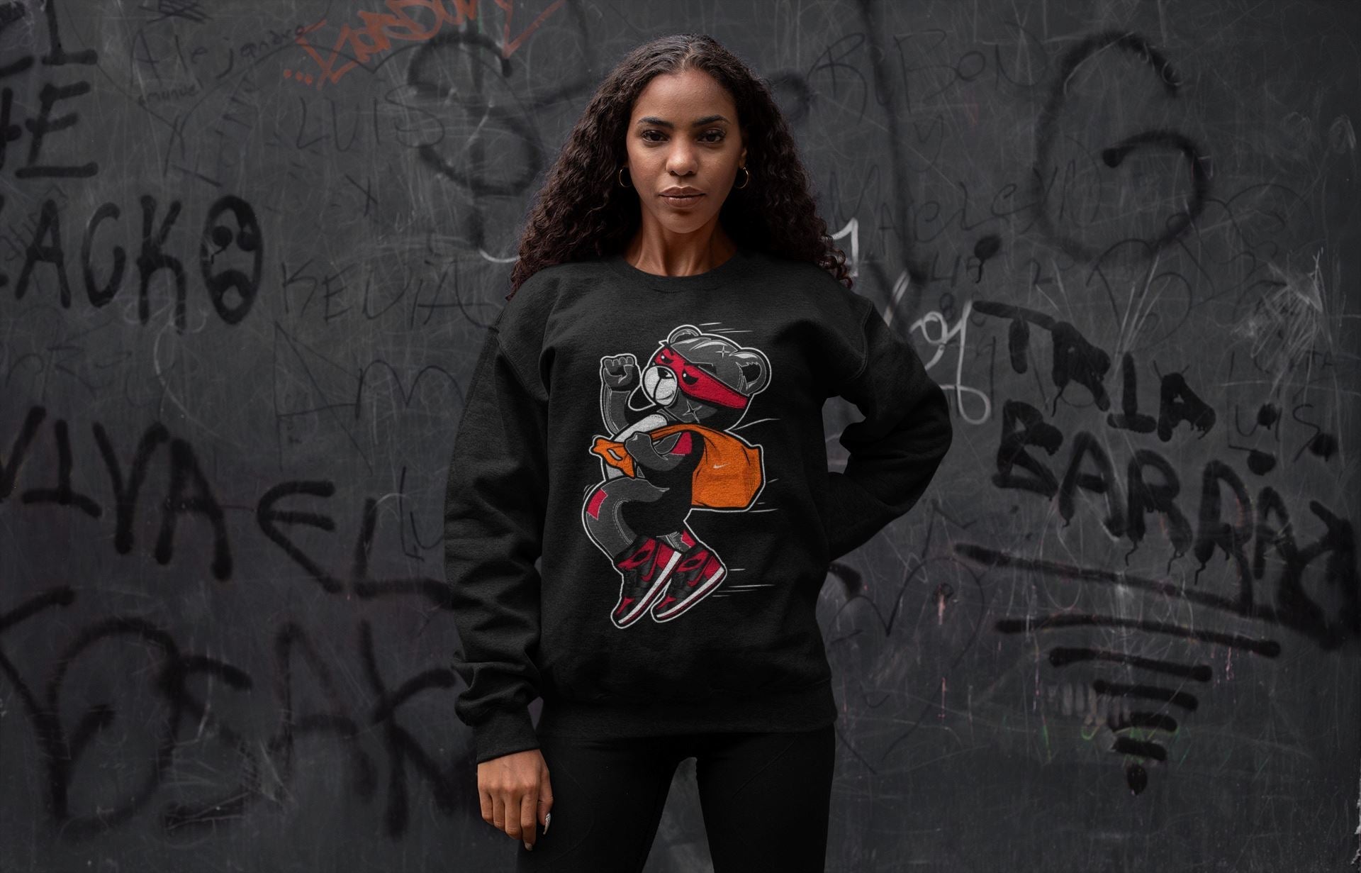 Thief Bear Unisex Tops - Air Jordan 1 Bred Patent
