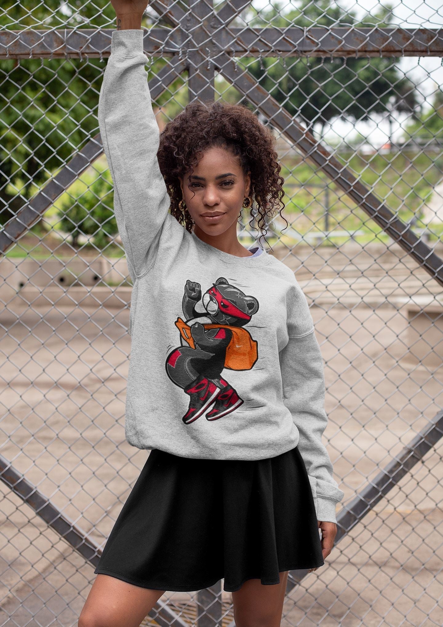 Thief Bear Unisex Tops - Air Jordan 1 Bred Patent