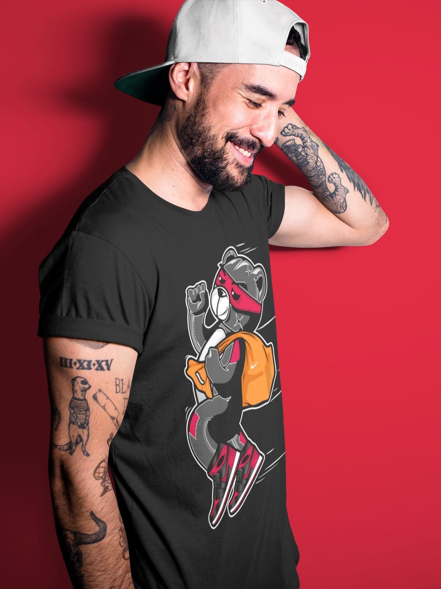Thief Bear Unisex Tops - Air Jordan 1 Bred Patent