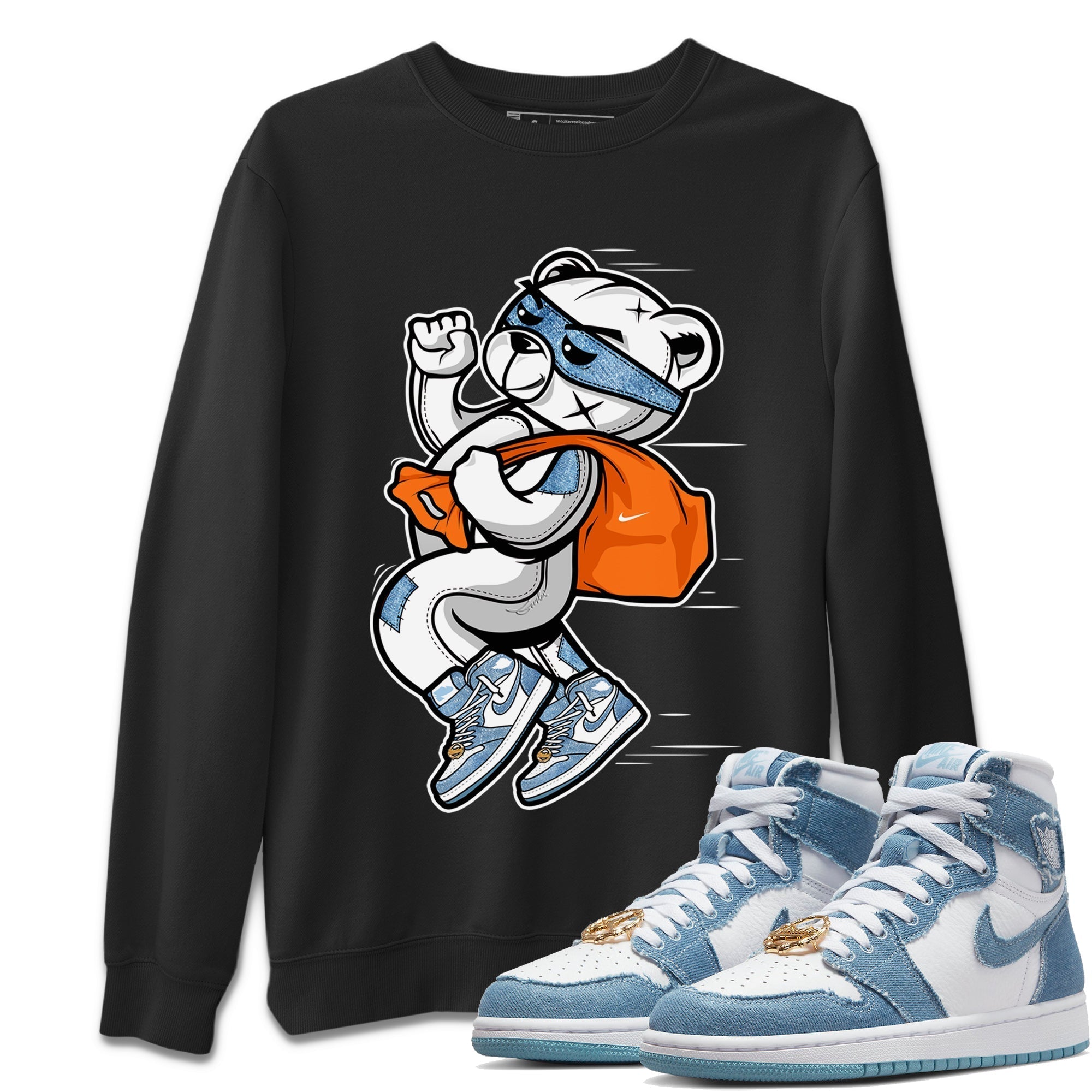 Thief Bear Unisex Tops - Air Jordan 1 Denim