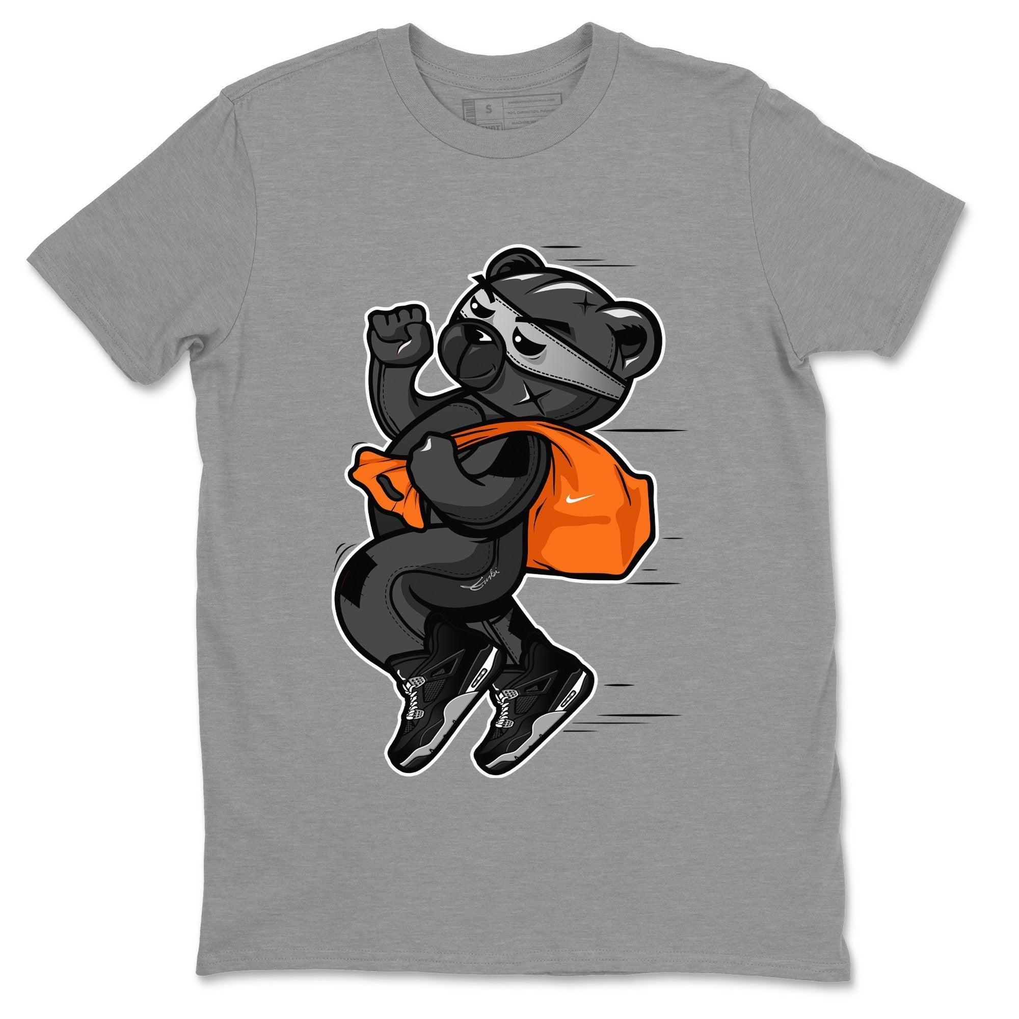 Thief Bear Unisex Tops - Air Jordan 4 Black Canvas
