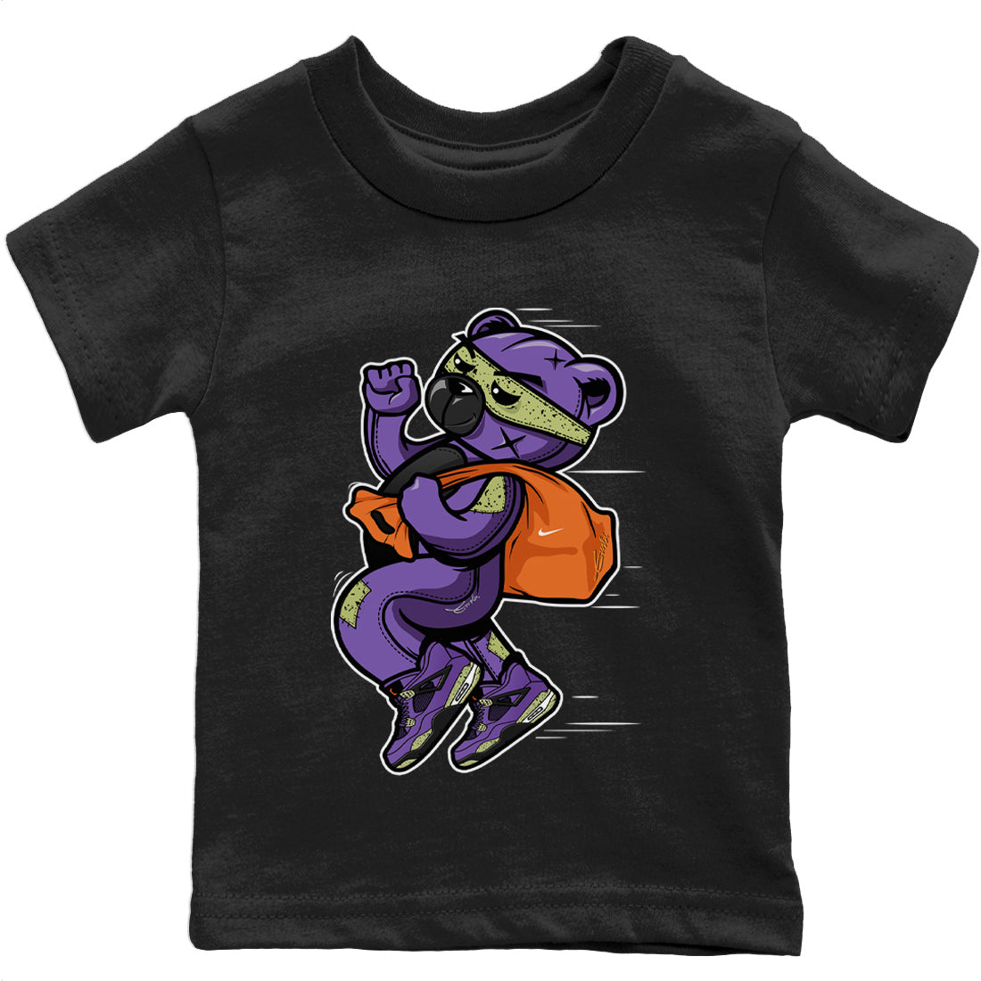 Thief Bear Kids Tops - Air Jordan 4 Canyon Purple