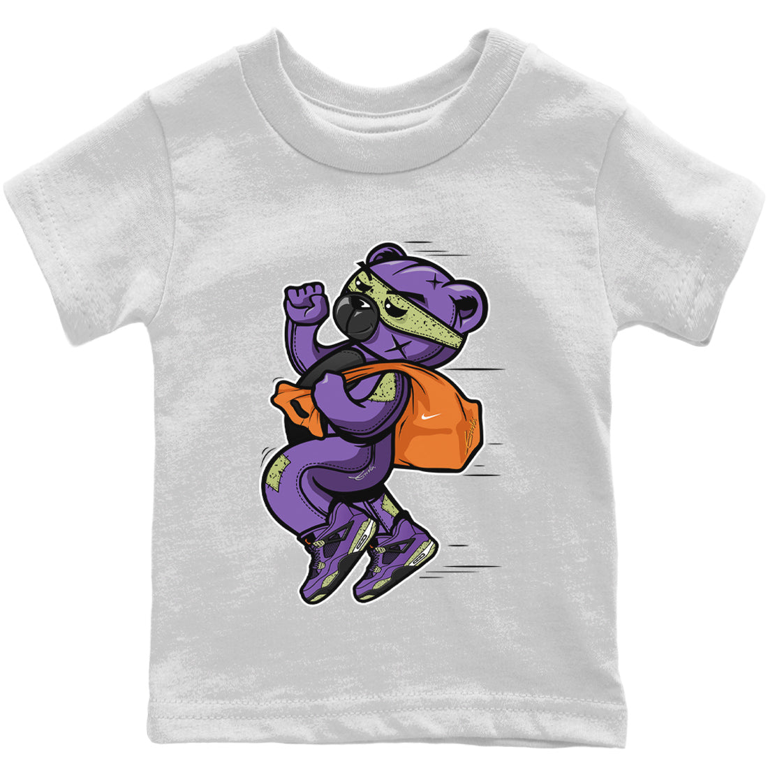 Thief Bear Kids Tops - Air Jordan 4 Canyon Purple