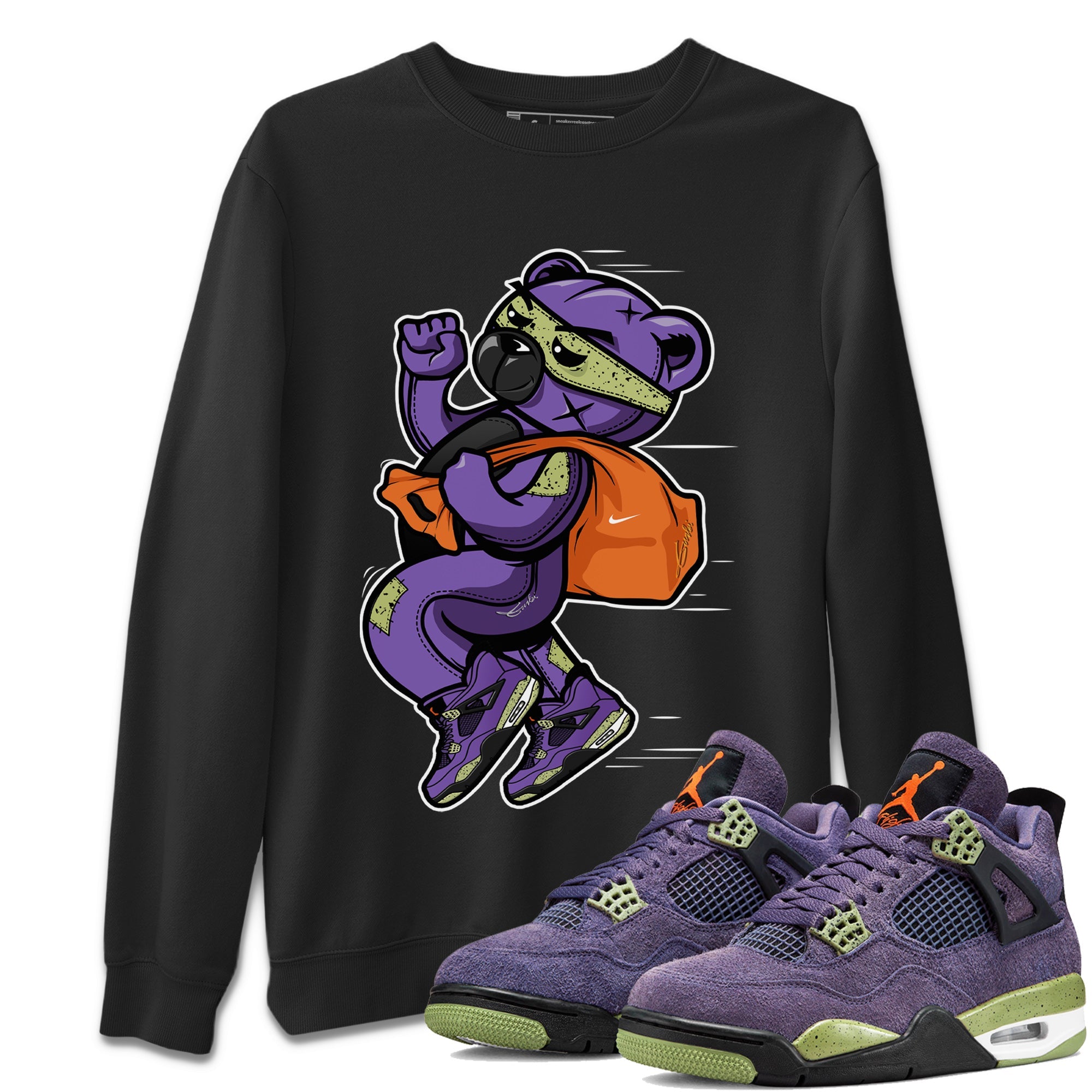 Thief Bear Unisex Tops - Air Jordan 4 Canyon Purple