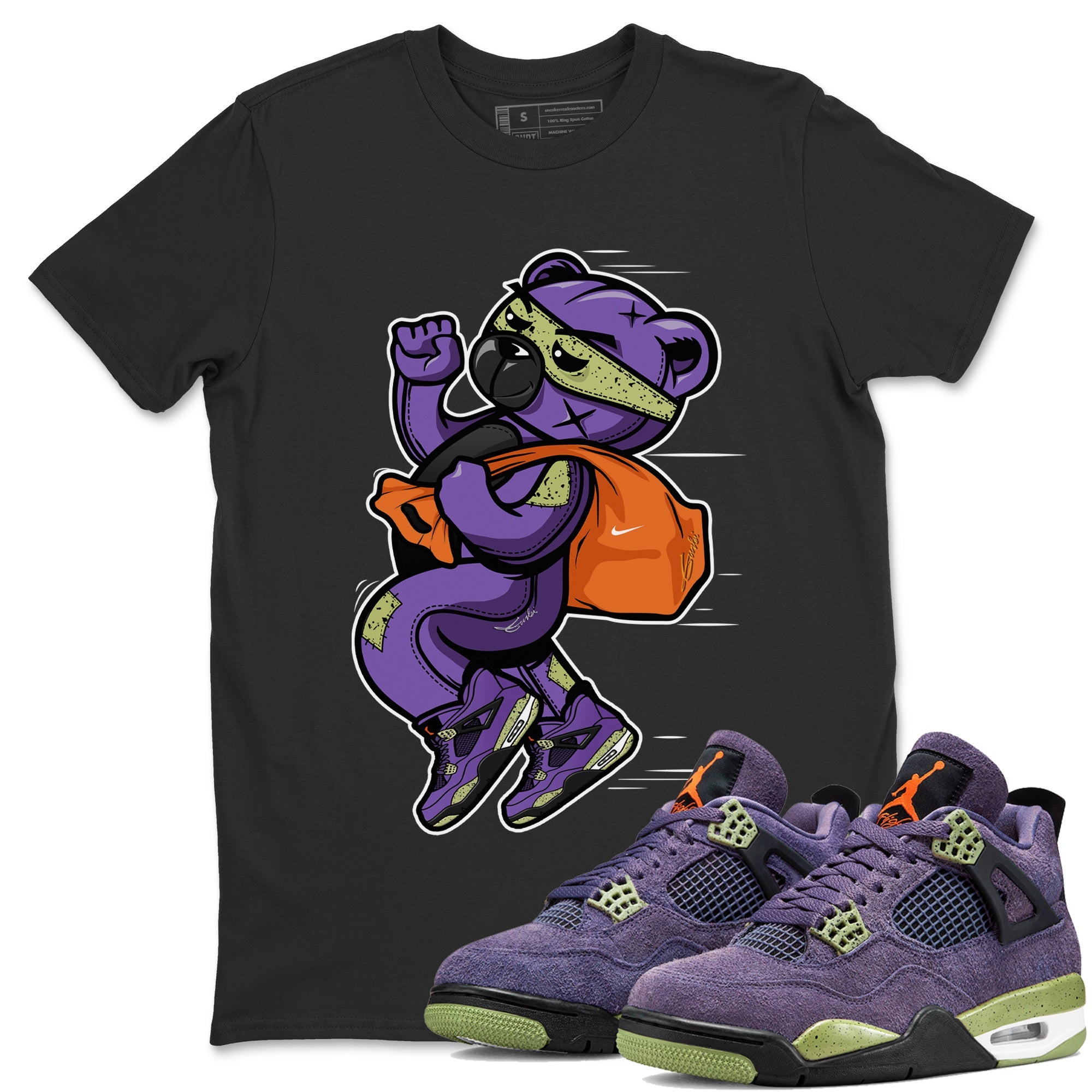 Thief Bear Unisex Tops - Air Jordan 4 Canyon Purple