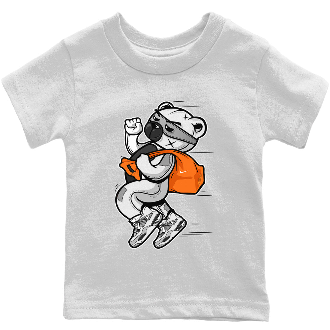 Thief Bear Kids Tops - Air Jordan 4 Military Black
