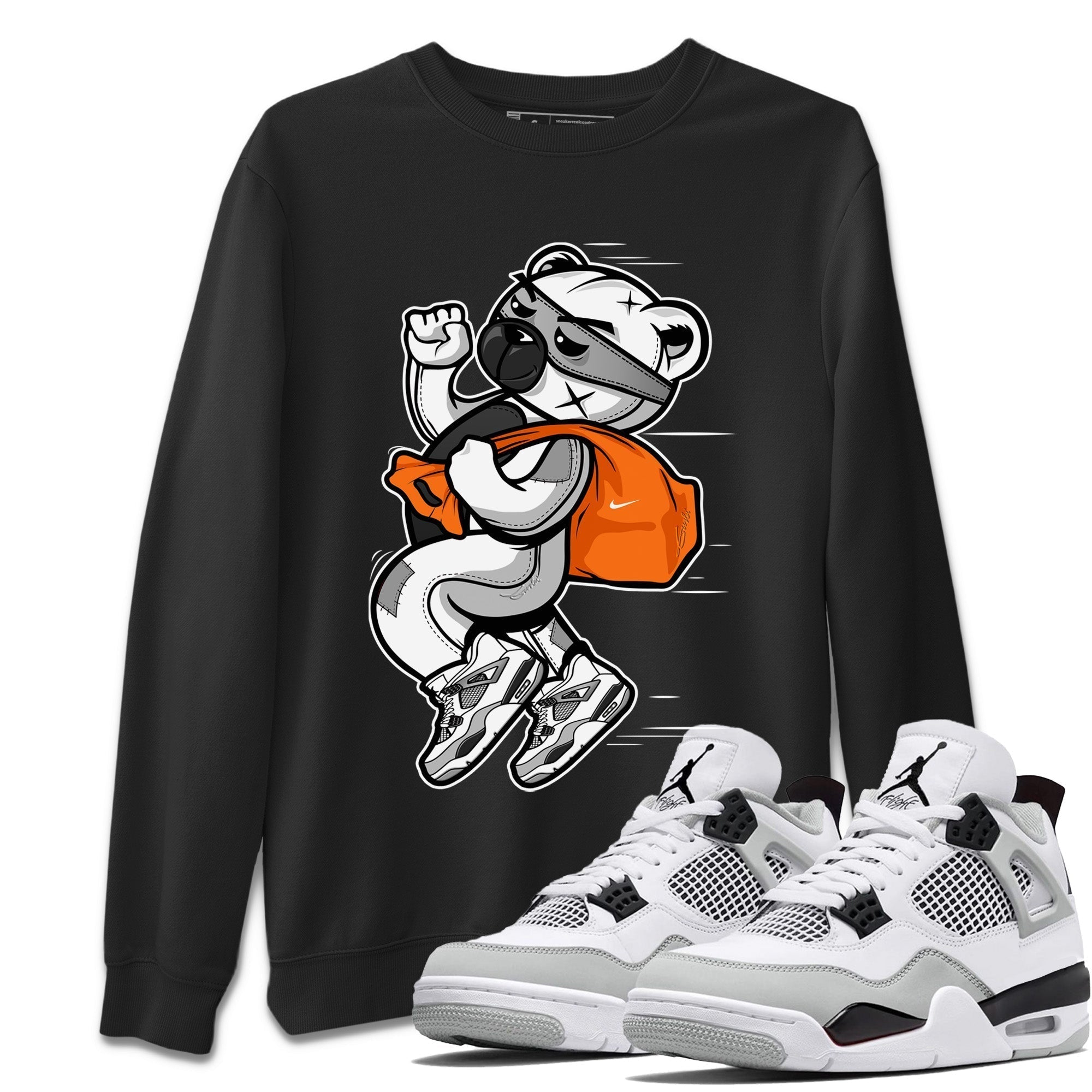 Thief Bear Unisex Tops - Air Jordan 4 Military Black