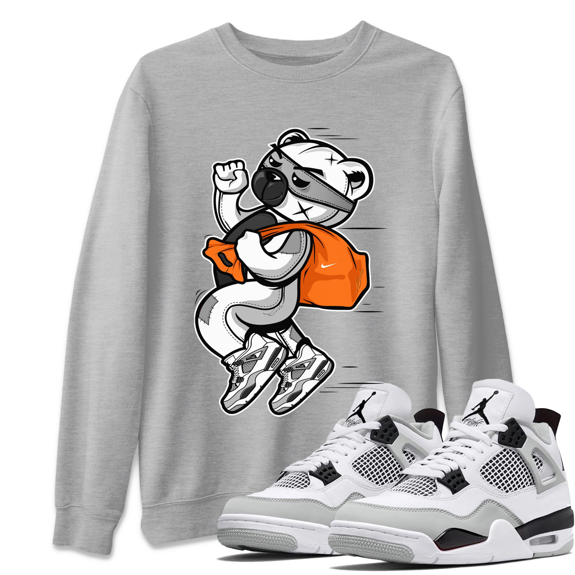 Thief Bear Unisex Tops - Air Jordan 4 Military Black