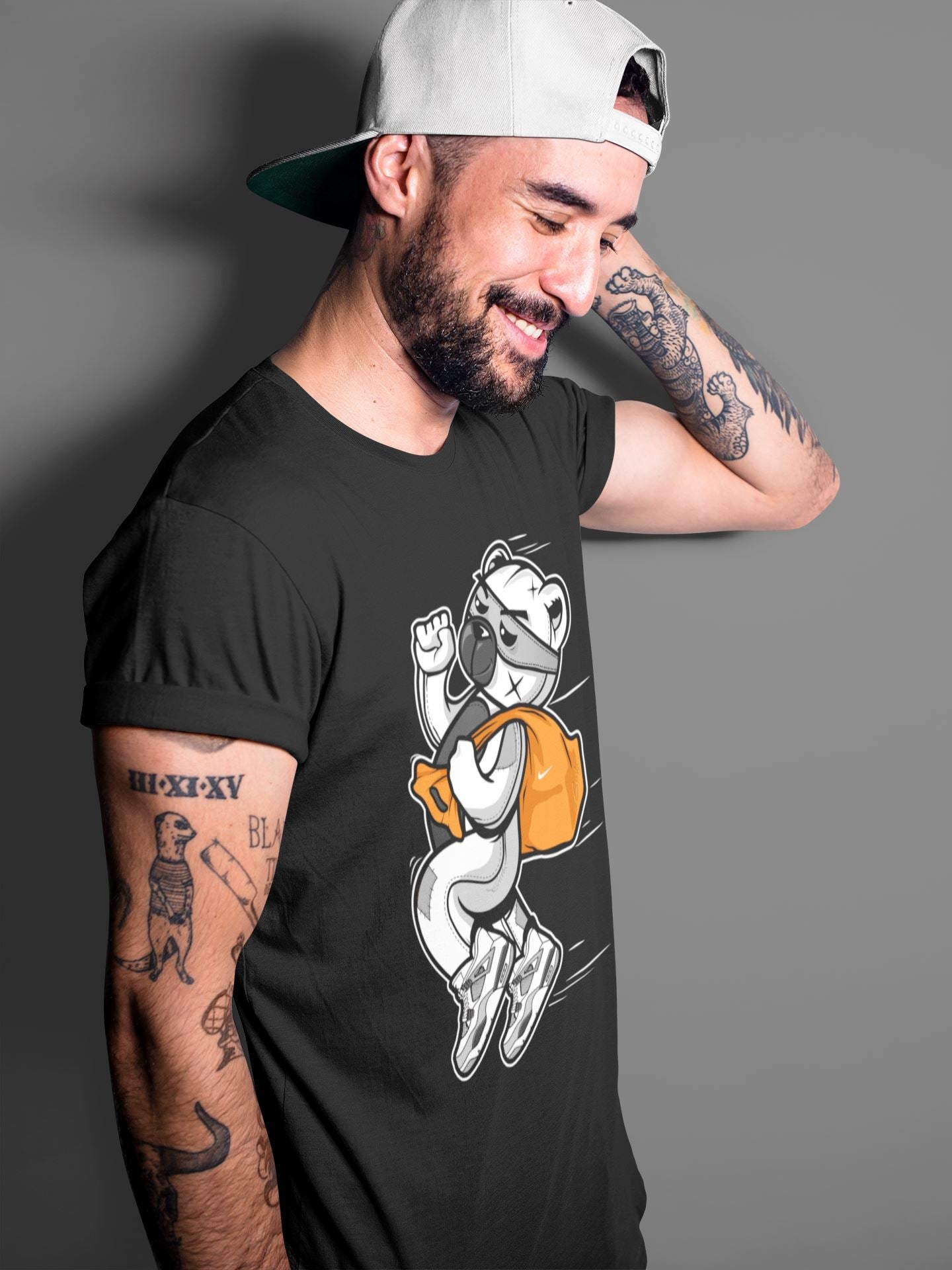Thief Bear Unisex Tops - Air Jordan 4 Military Black