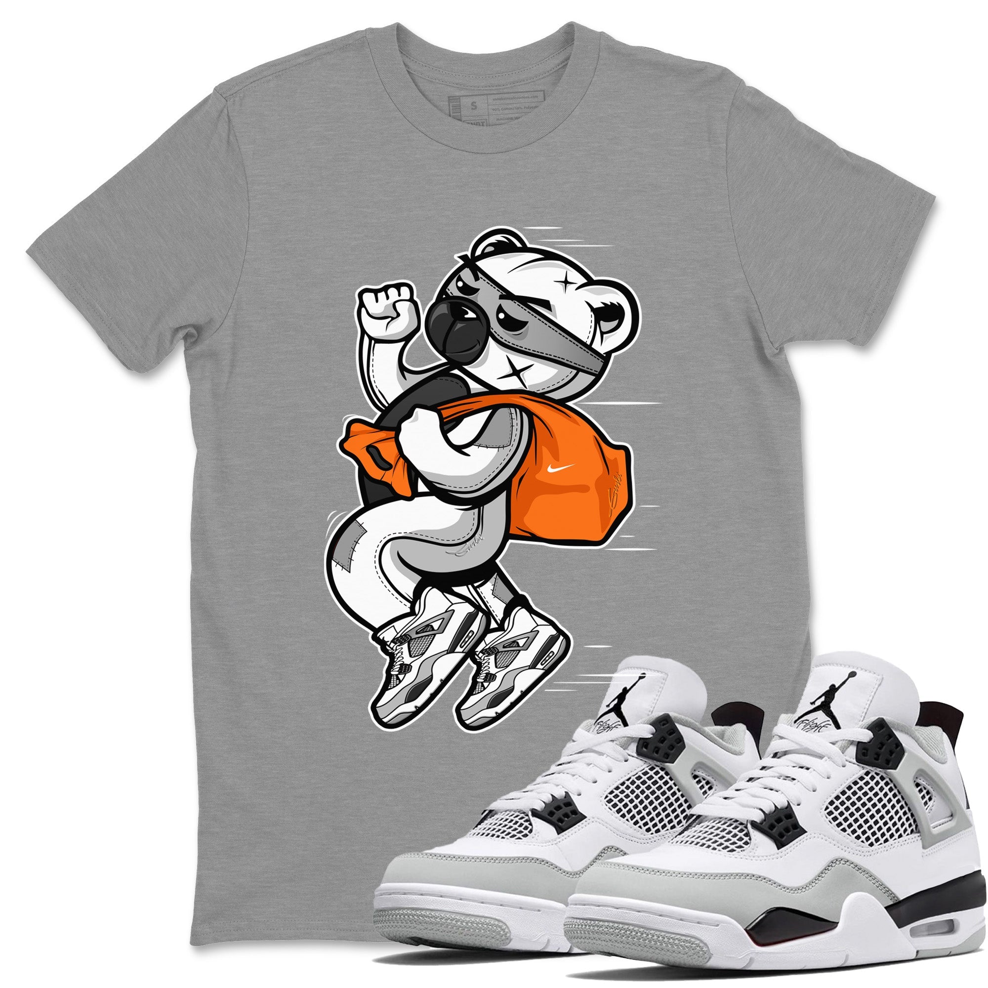 Thief Bear Unisex Tops - Air Jordan 4 Military Black