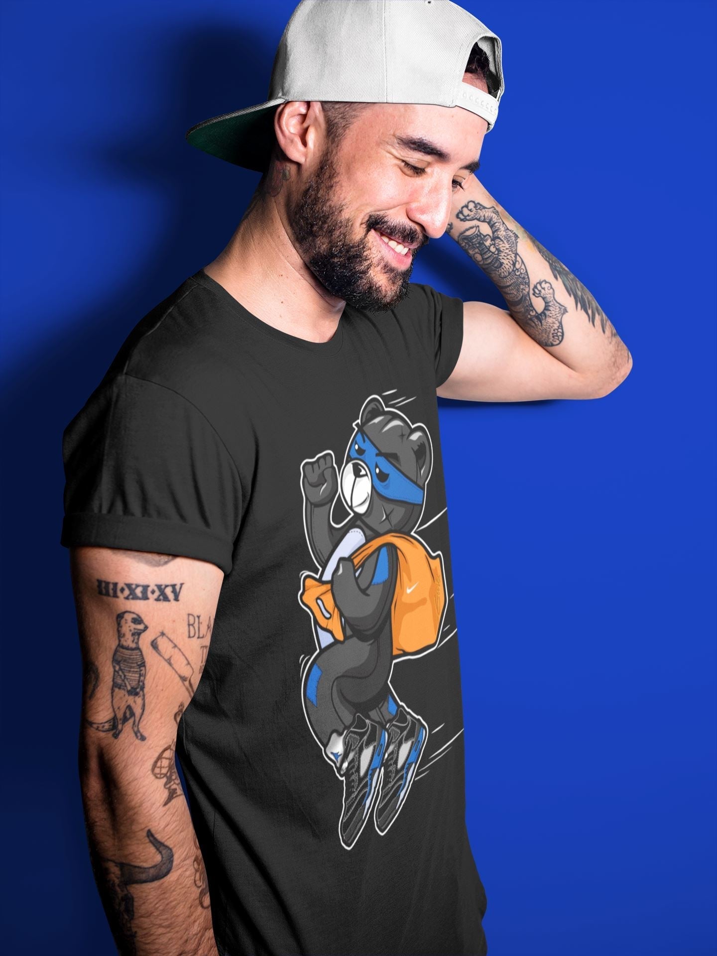 Thief Bear Unisex Tops - Air Jordan 5 Racer Blue