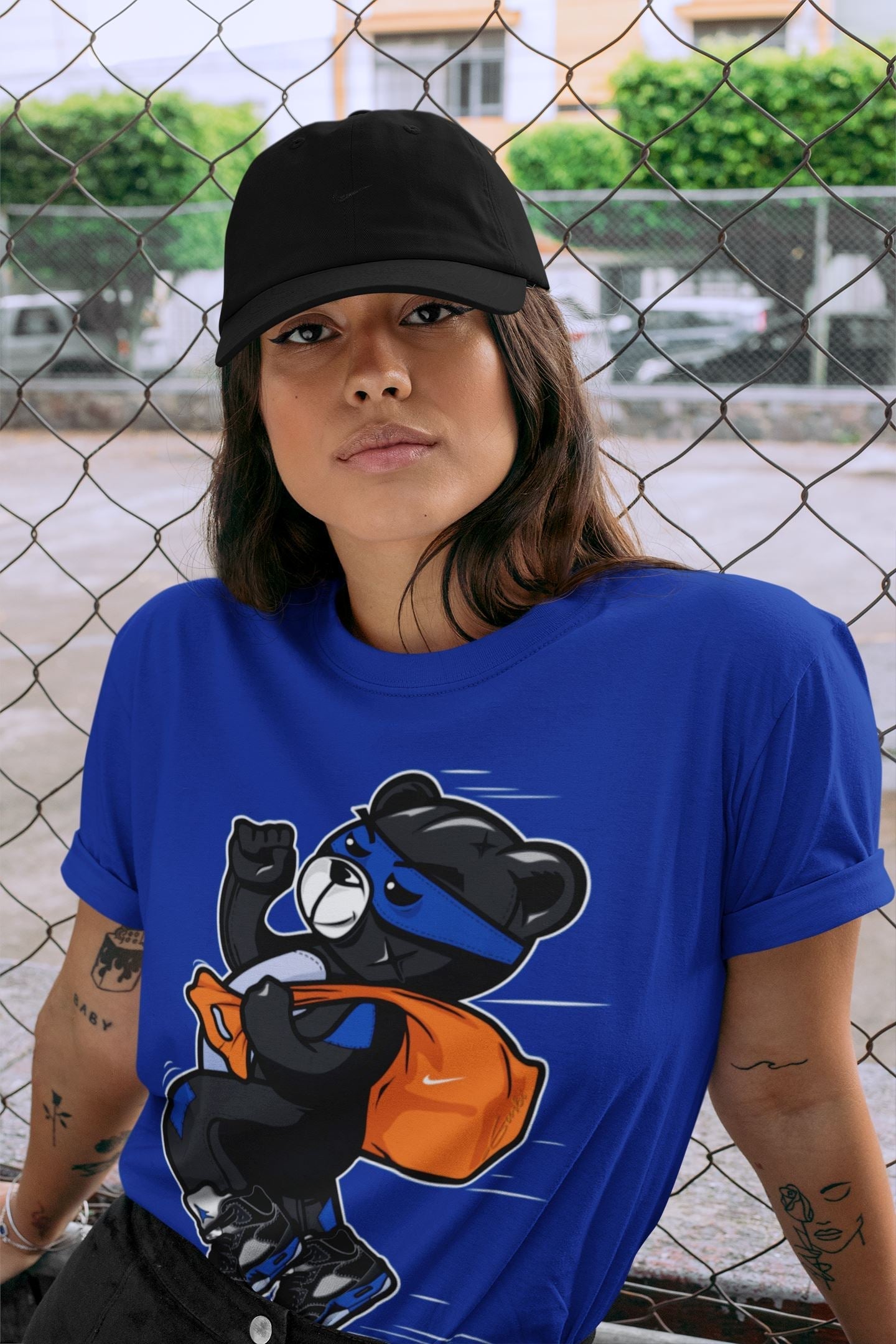 Thief Bear Unisex Tops - Air Jordan 5 Racer Blue